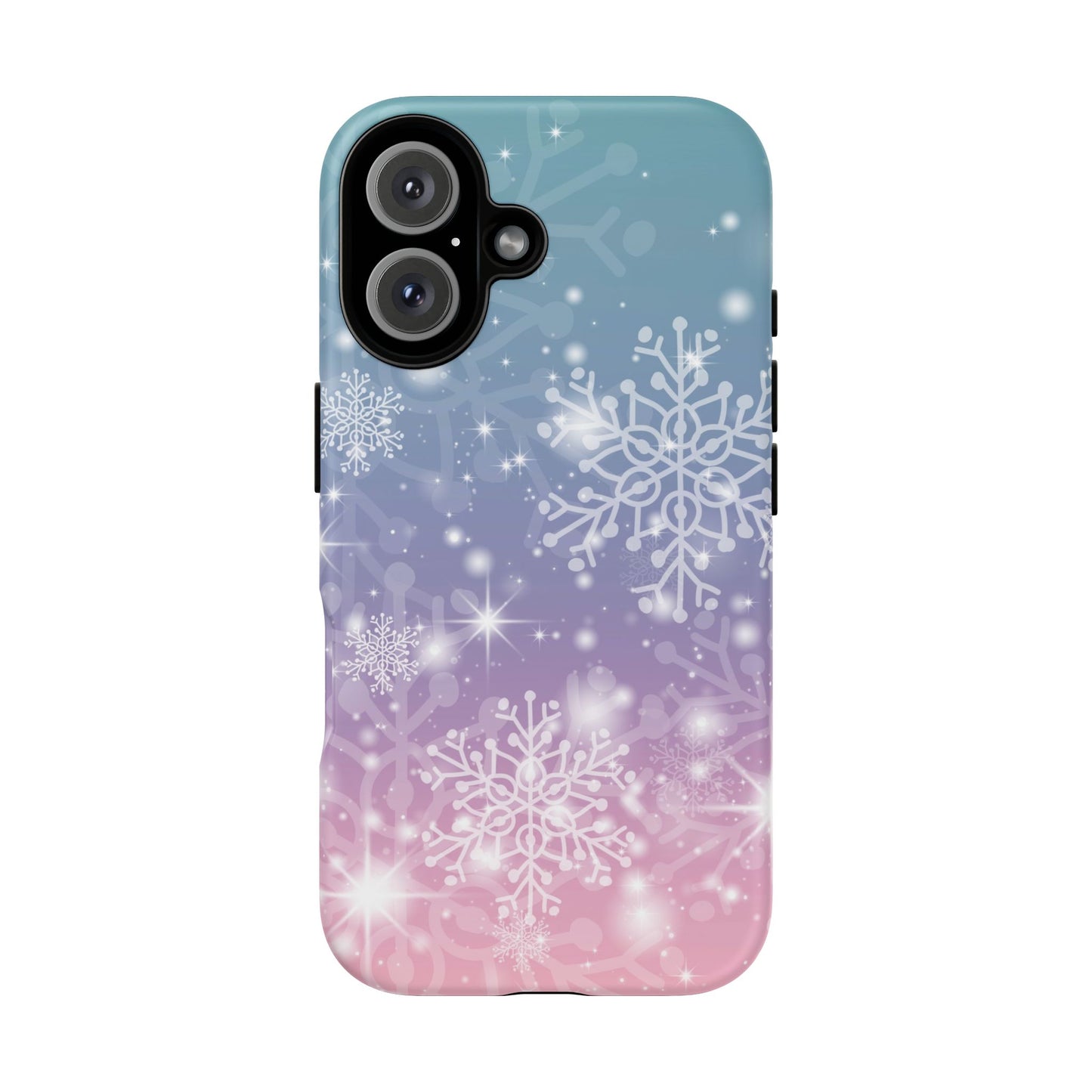 Snowflakes - Dual Layer Case, soft case hard shell for iPhone 16/15/14