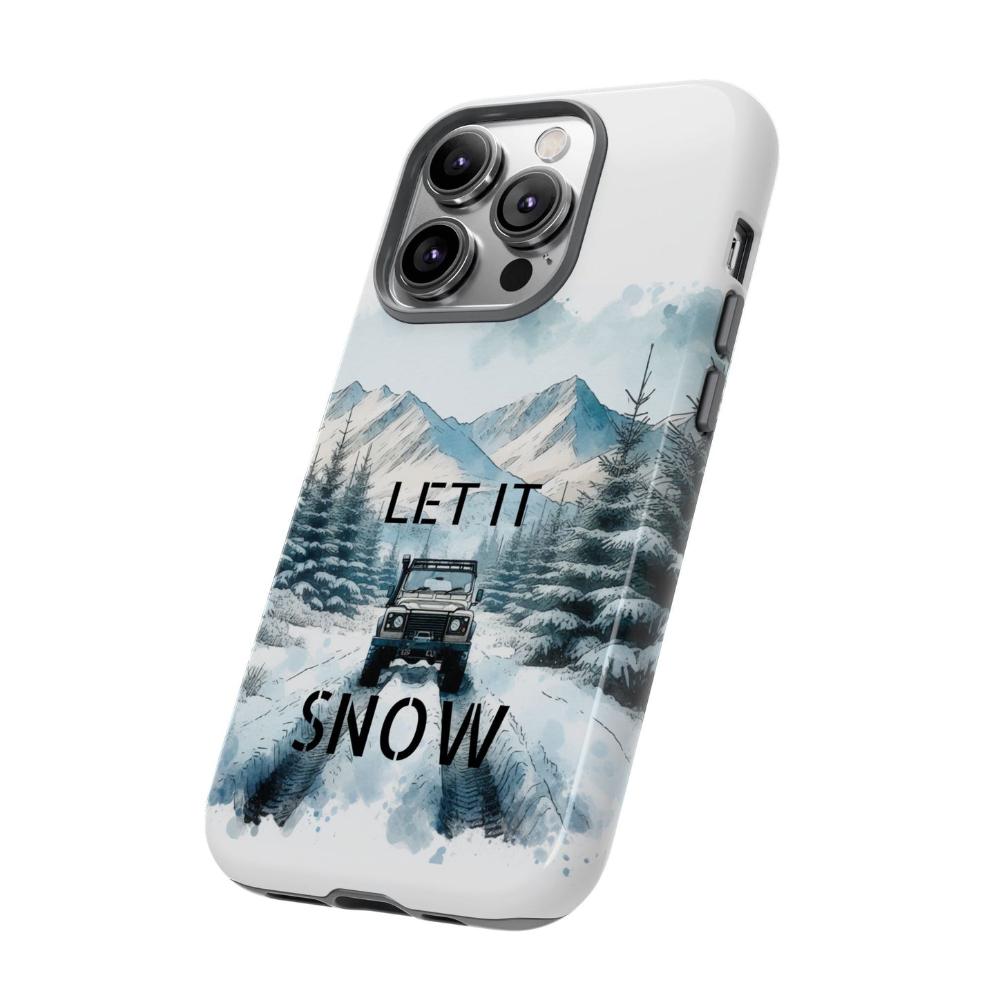 Let it SNOW! for HIM - Dual Layer Case, soft case hard shell for iPhone 16/15/14/13