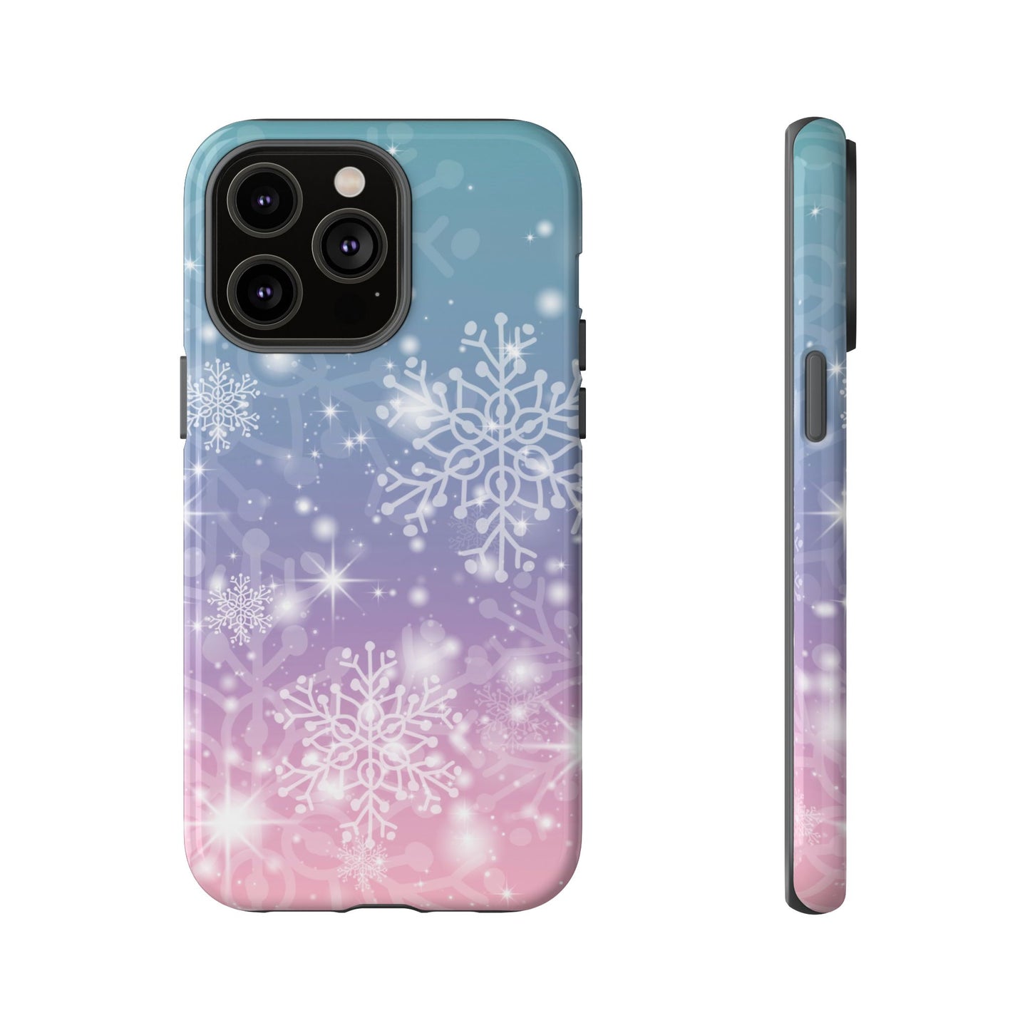 Snowflakes - Dual Layer Case, soft case hard shell for iPhone 16/15/14