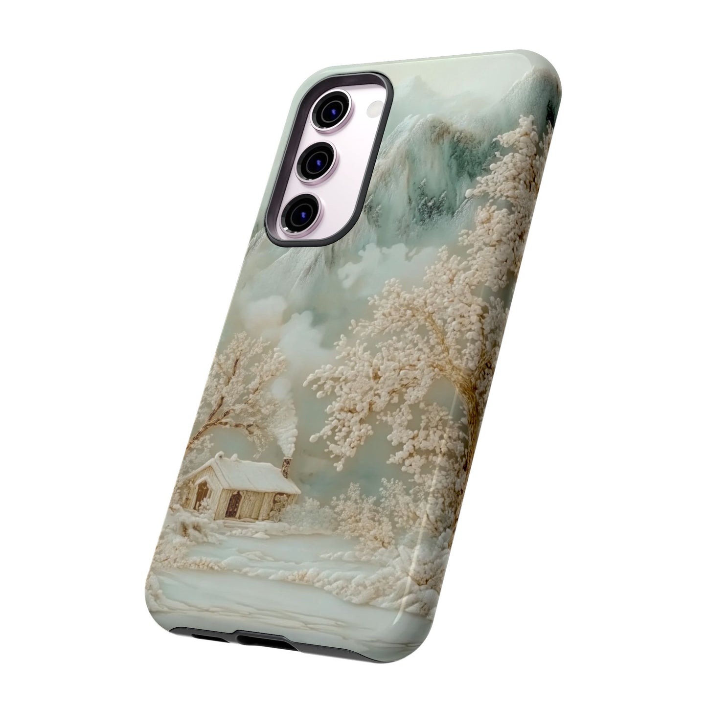 Jade Winter Snow - Dual Layer Case, soft case with hard shell for Samsung Galaxy S24 to S22