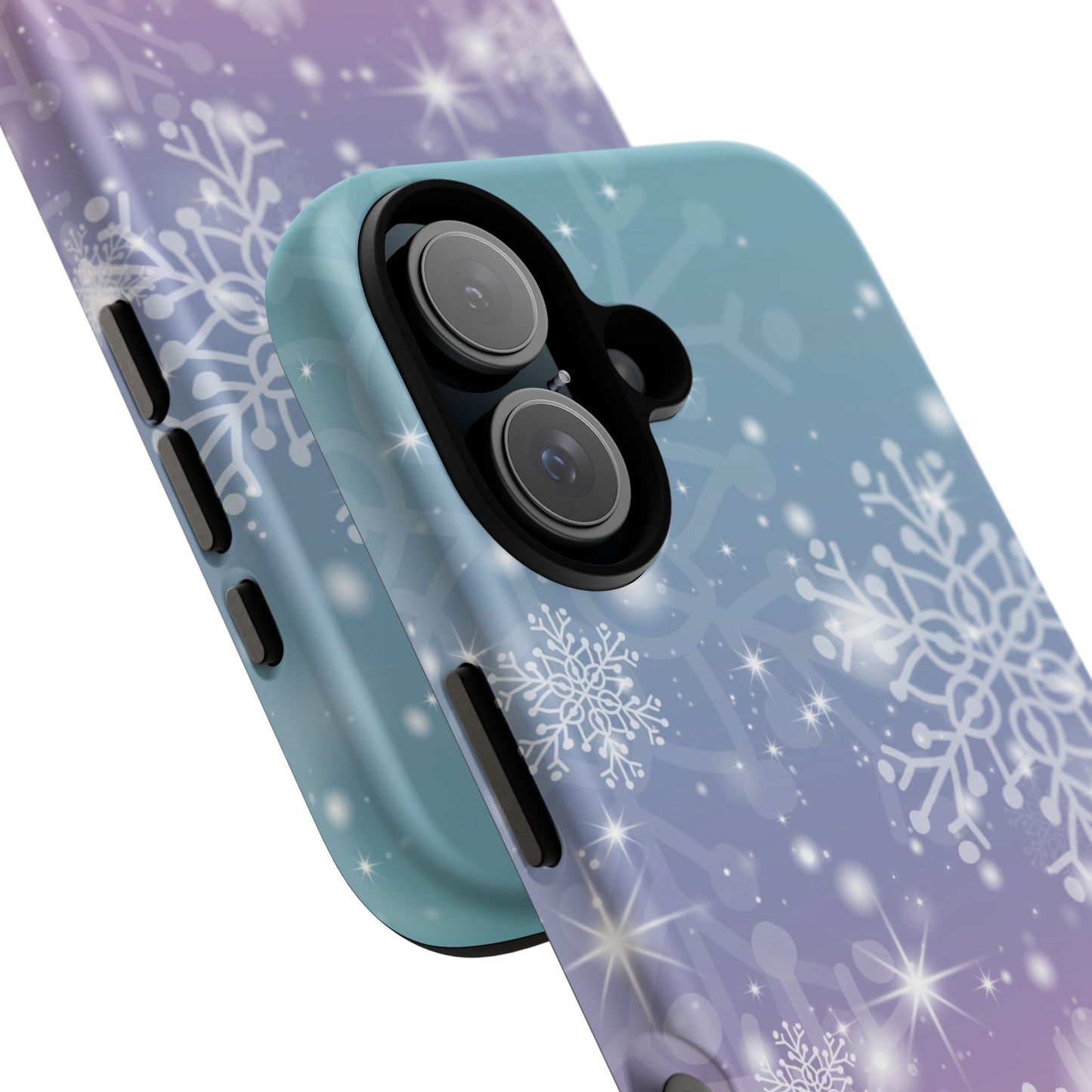 Snowflakes - Dual Layer Case, soft case hard shell for iPhone 16/15/14