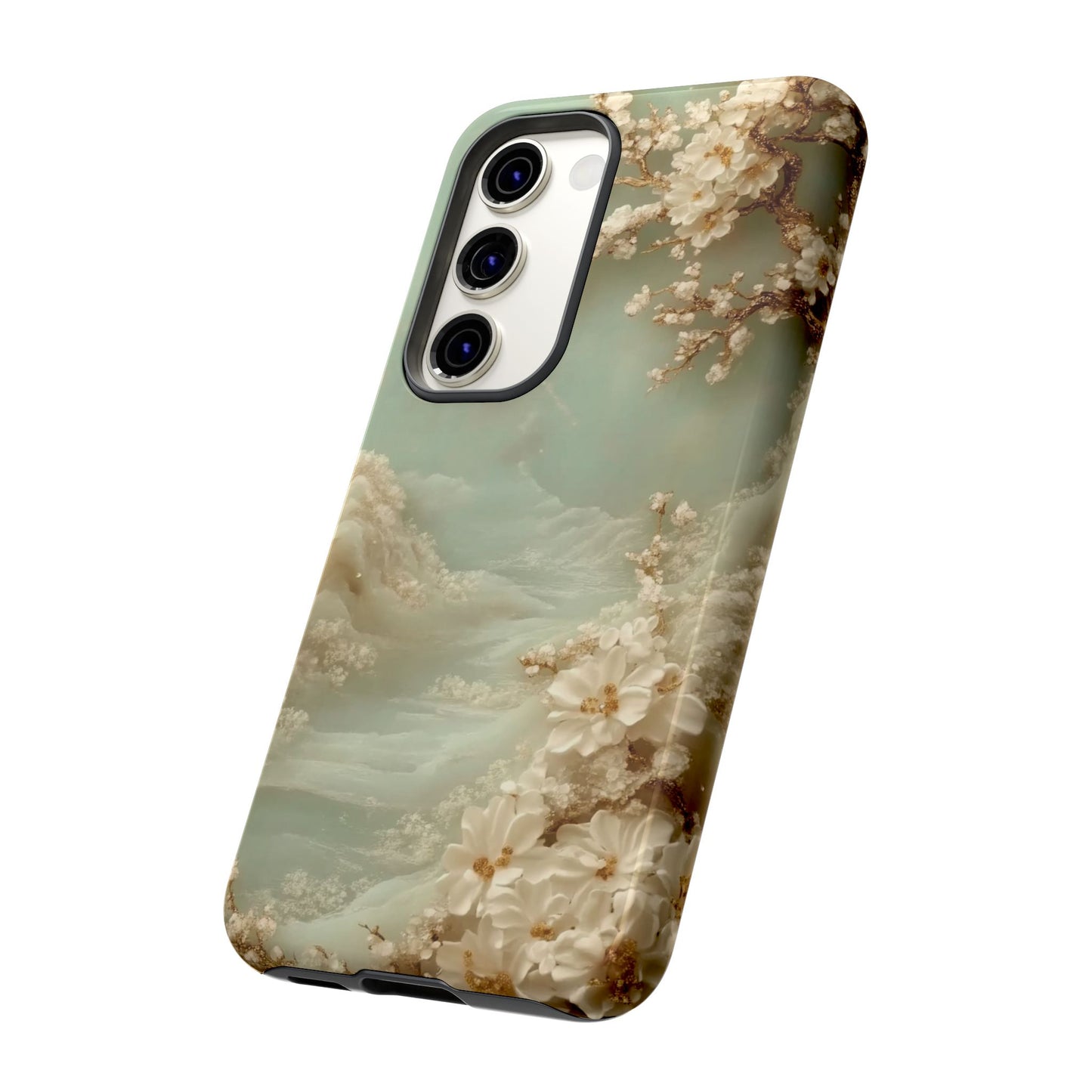 Jade Blossom - Dual Layer Case, soft case with hard shell for Samsung Galaxy S24 to S21