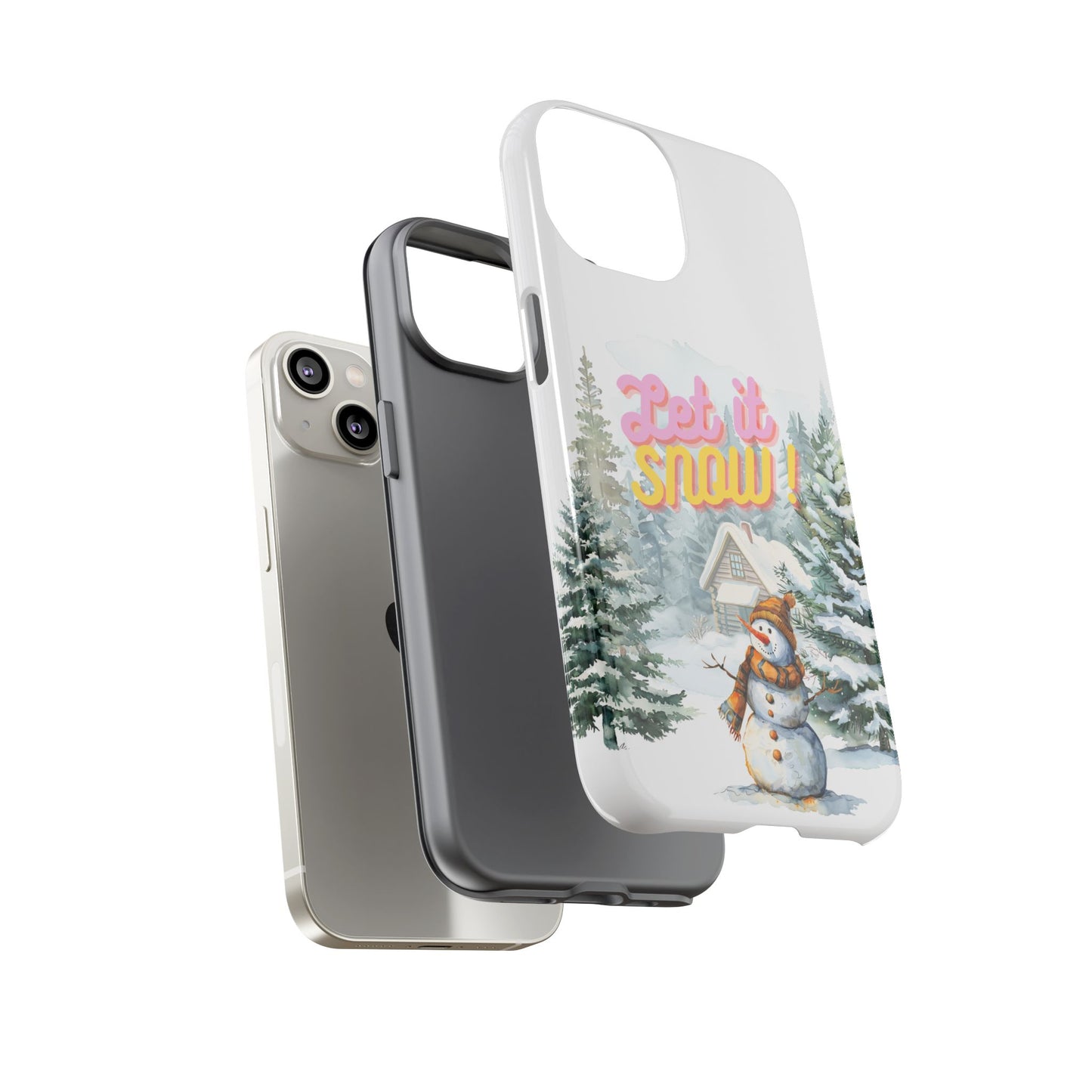 Let it SNOW! for HER - Dual Layer Case, soft case hard shell for iPhone 16/15/14/13