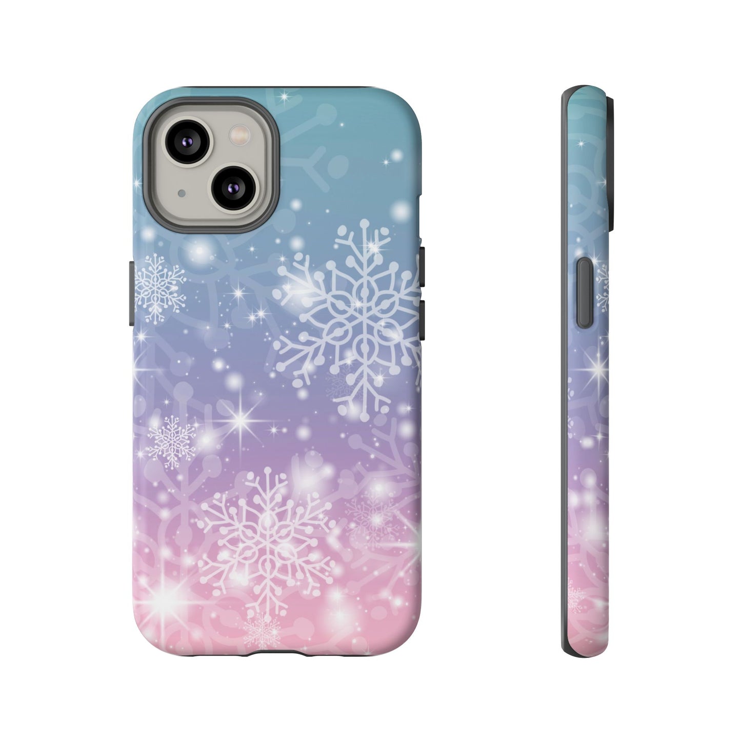 Snowflakes - Dual Layer Case, soft case hard shell for iPhone 16/15/14