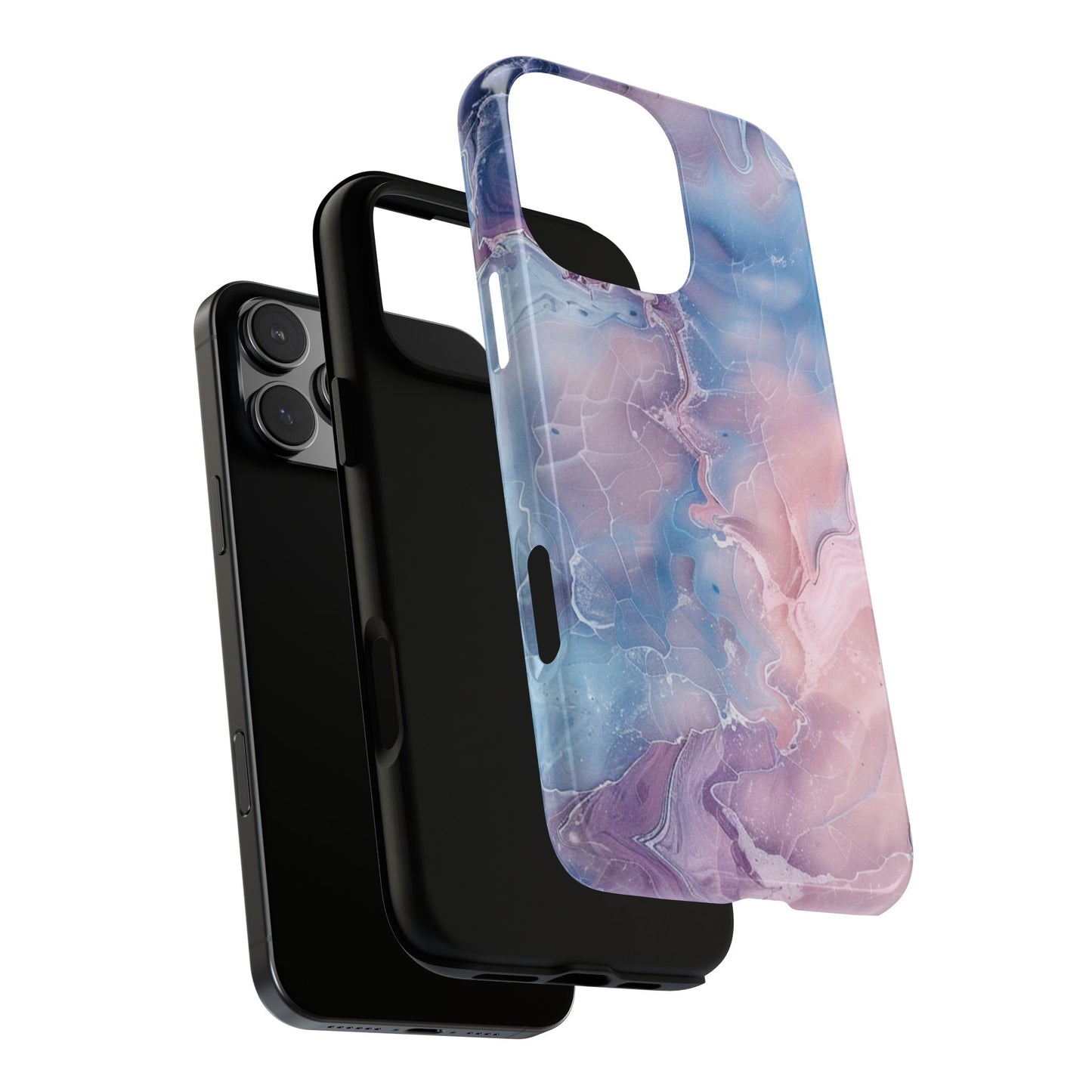 Pastel Marble - Tough Cases With Soft Lining For iPhone 16 to 14