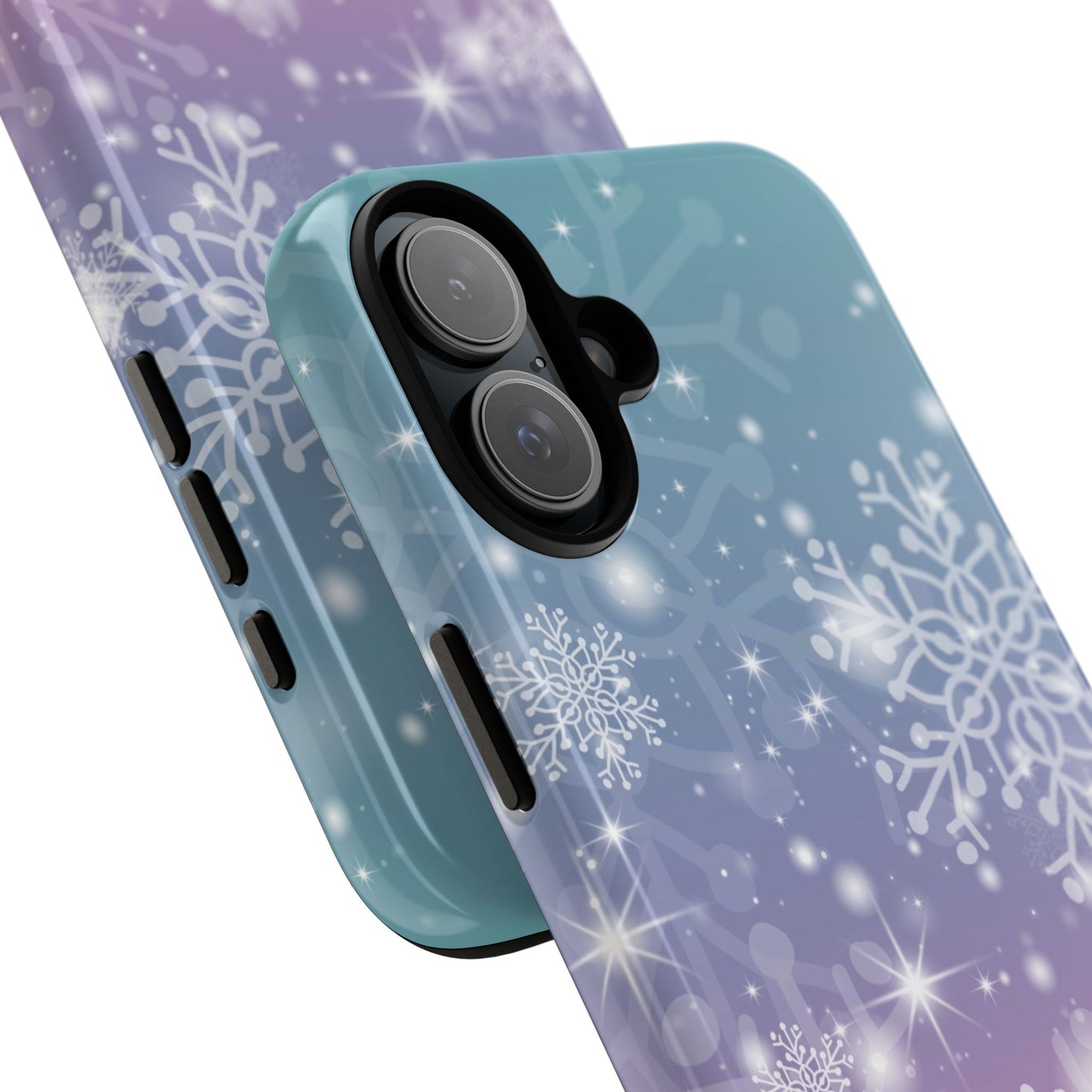 Snowflakes - Dual Layer Case, soft case hard shell for iPhone 16/15/14