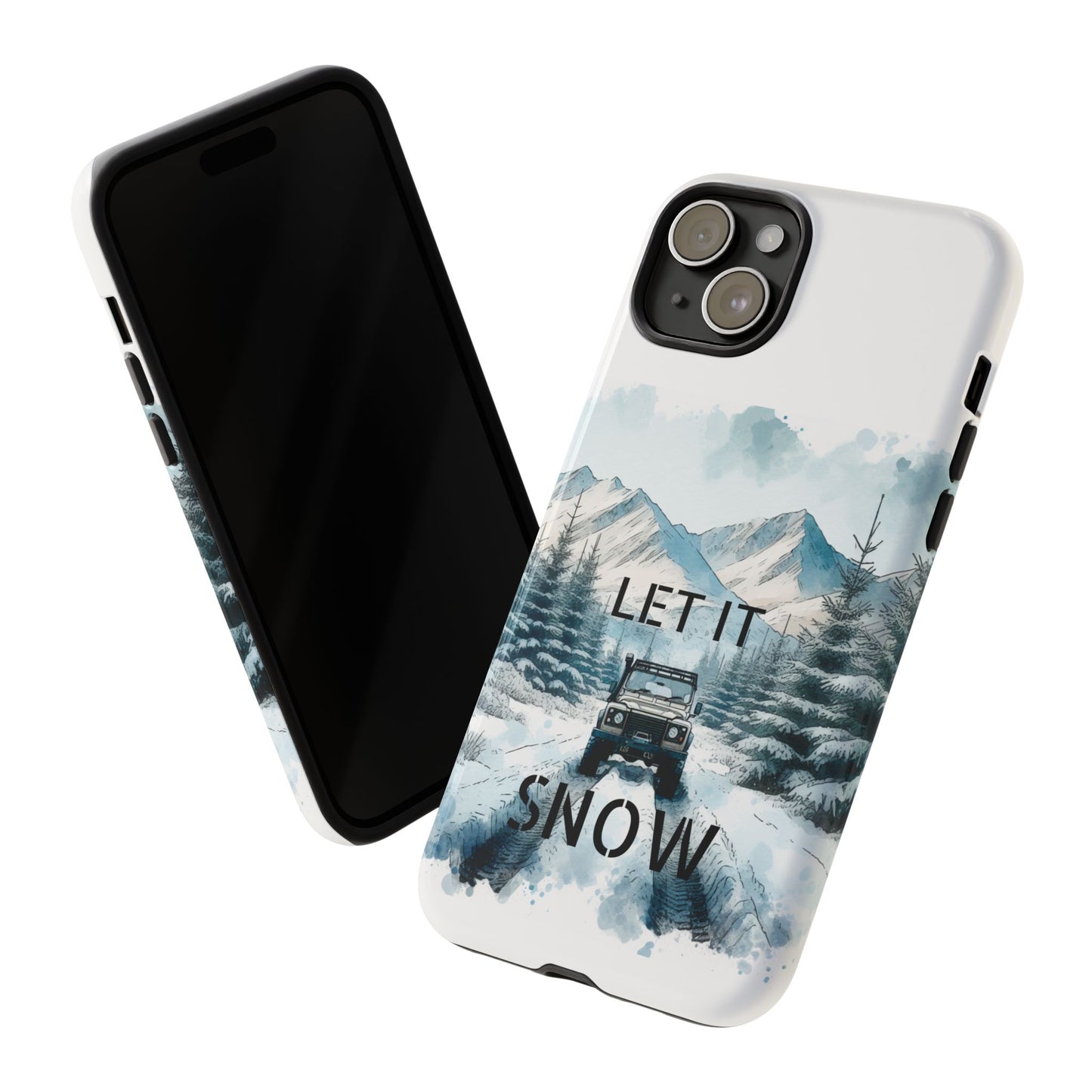 Let it SNOW! for HIM - Dual Layer Case, soft case hard shell for iPhone 16/15/14/13