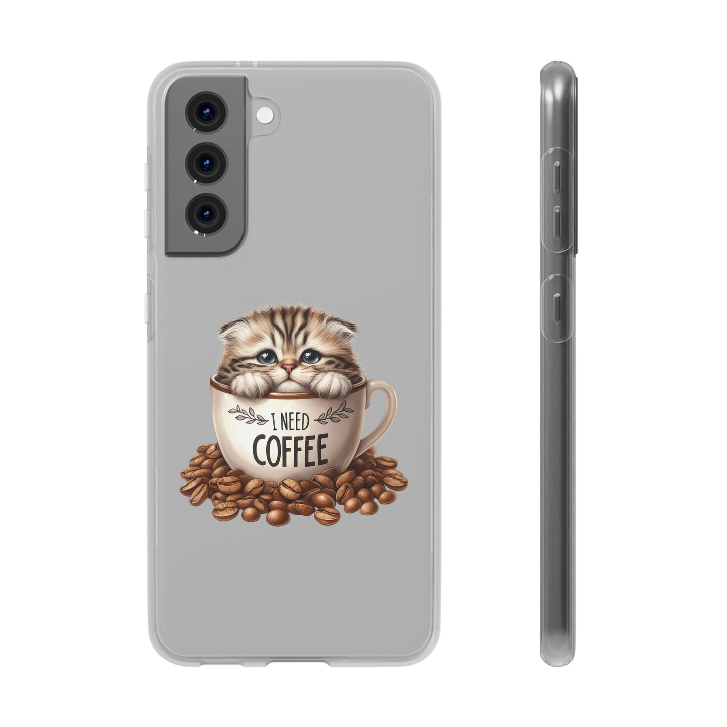 I NEED COFFEE - Flexi Cases - Semi-transparent- for Samsung Galaxy S 23/22/21/10