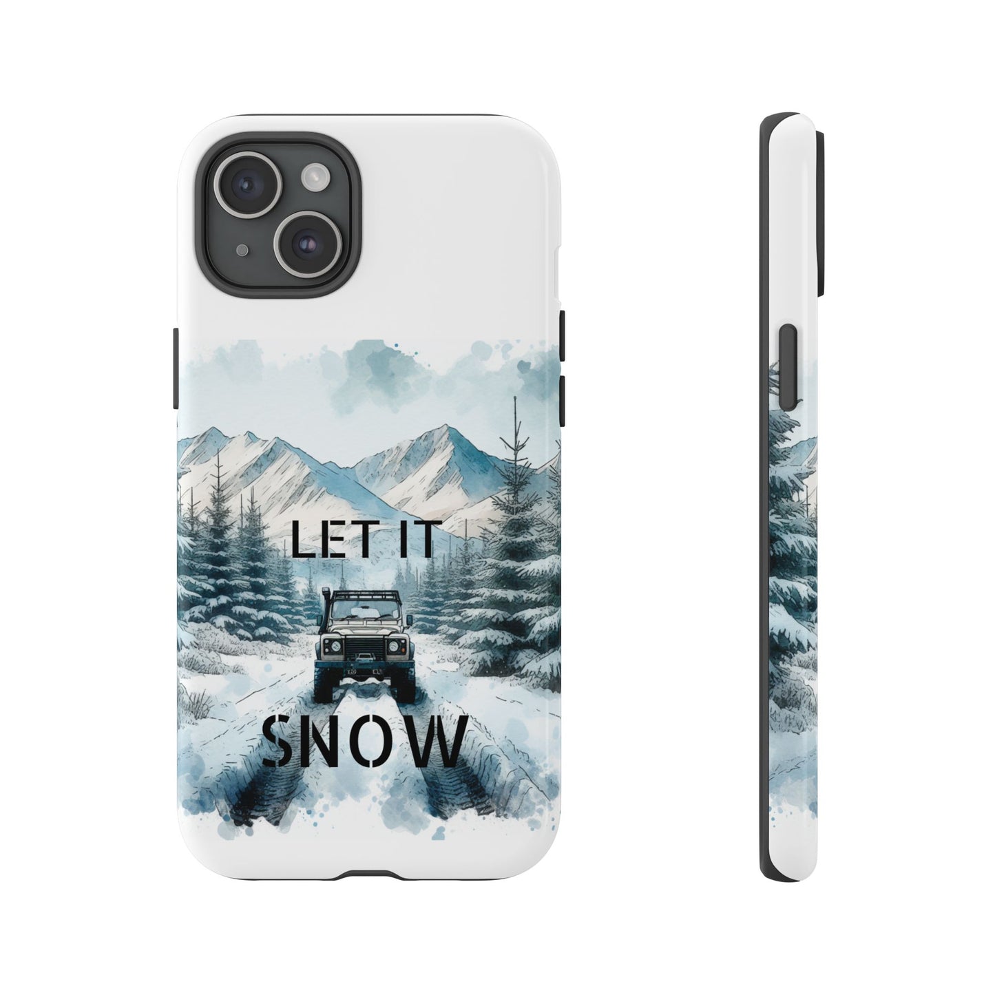 Let it SNOW! for HIM - Dual Layer Case, soft case hard shell for iPhone 16/15/14/13