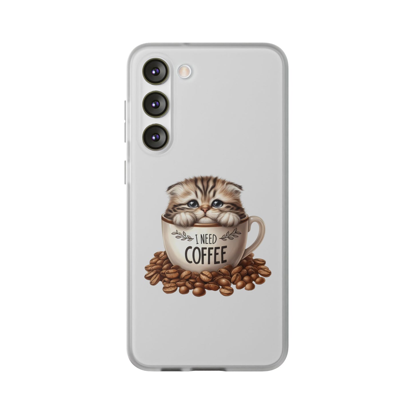 I NEED COFFEE - Flexi Cases - Semi-transparent- for Samsung Galaxy S 23/22/21/10