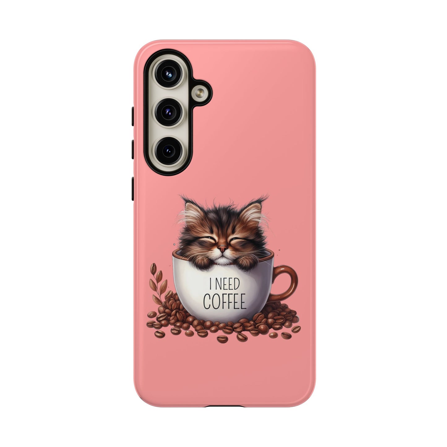 I NEED COFFEE 2 - pink - Dual Layer Case, soft case hard shell for Samsung Galaxy S24 to S22