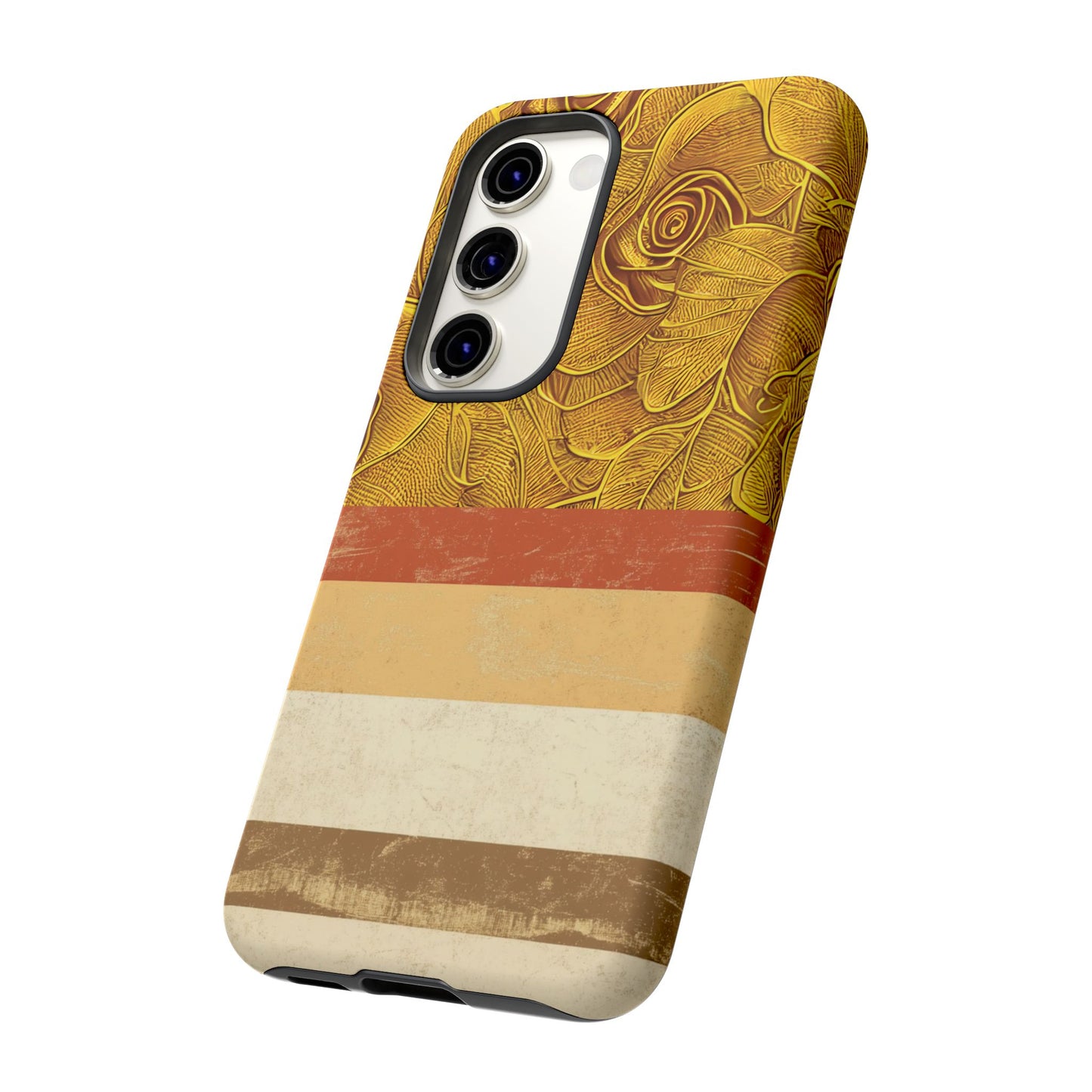 Retro Gold - Dual Layer Case, soft case hard shell for Samsung Galaxy S24 to S22