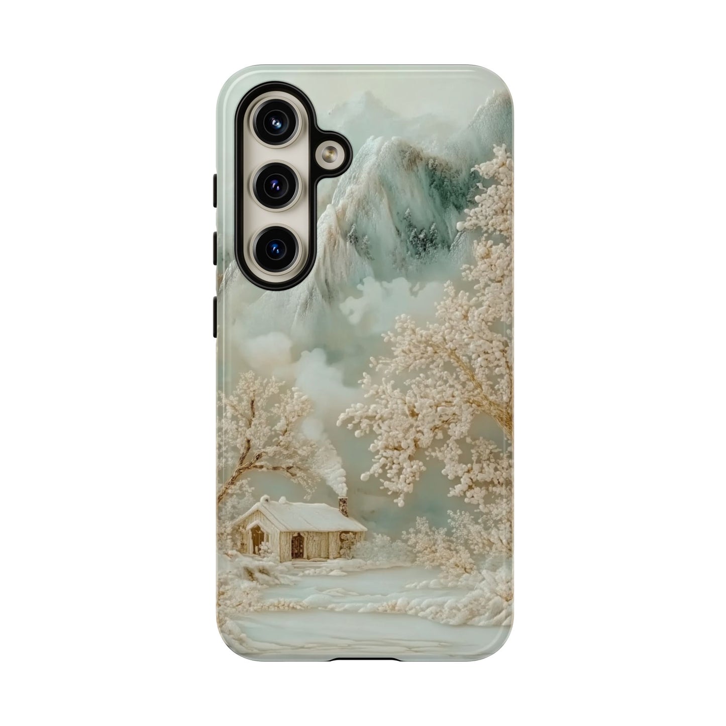 Jade Winter Snow - Dual Layer Case, soft case with hard shell for Samsung Galaxy S24 to S22