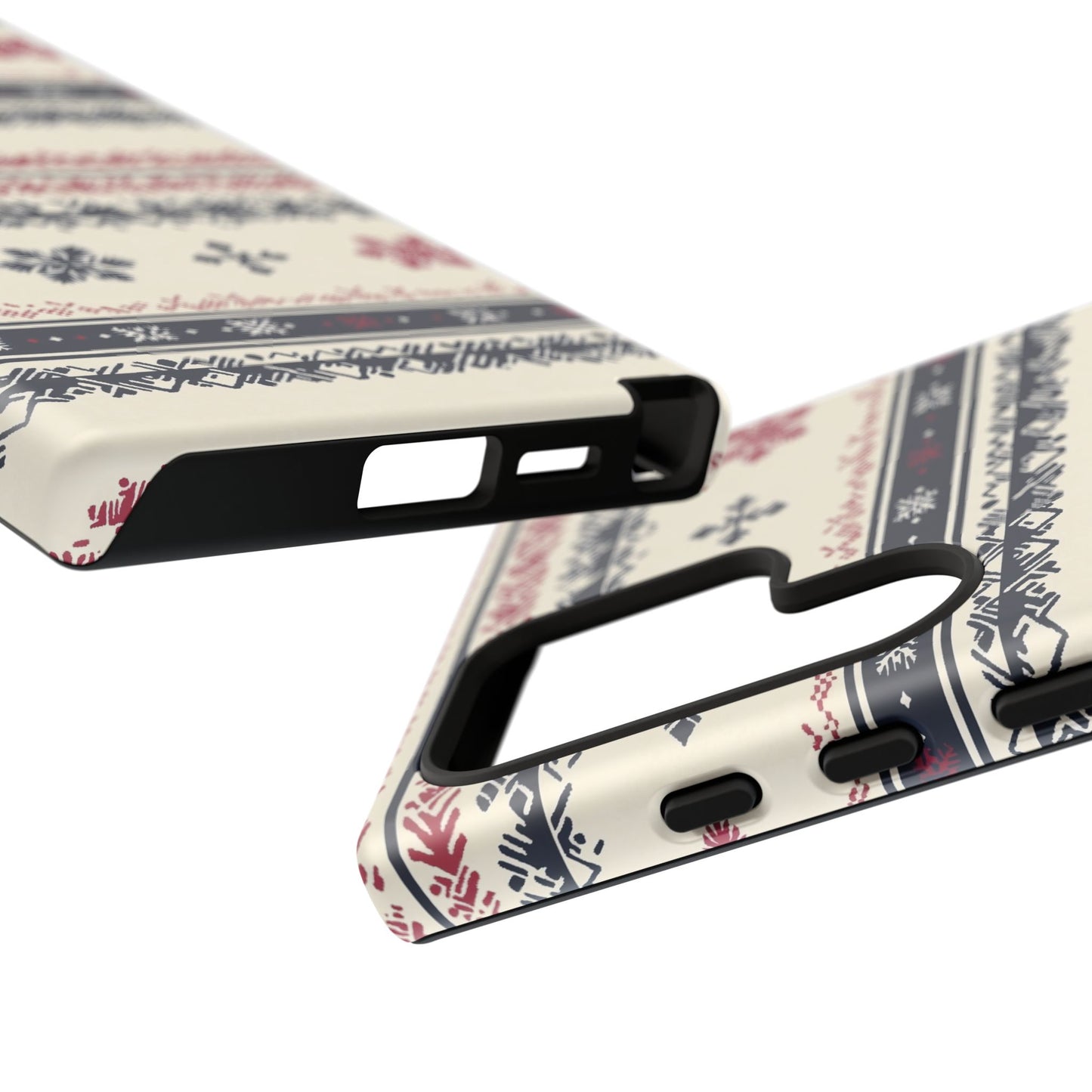 Traditional Winter Pattern - Dual Layer Case, soft case hard shell for Samsung Galaxy S24 to S22