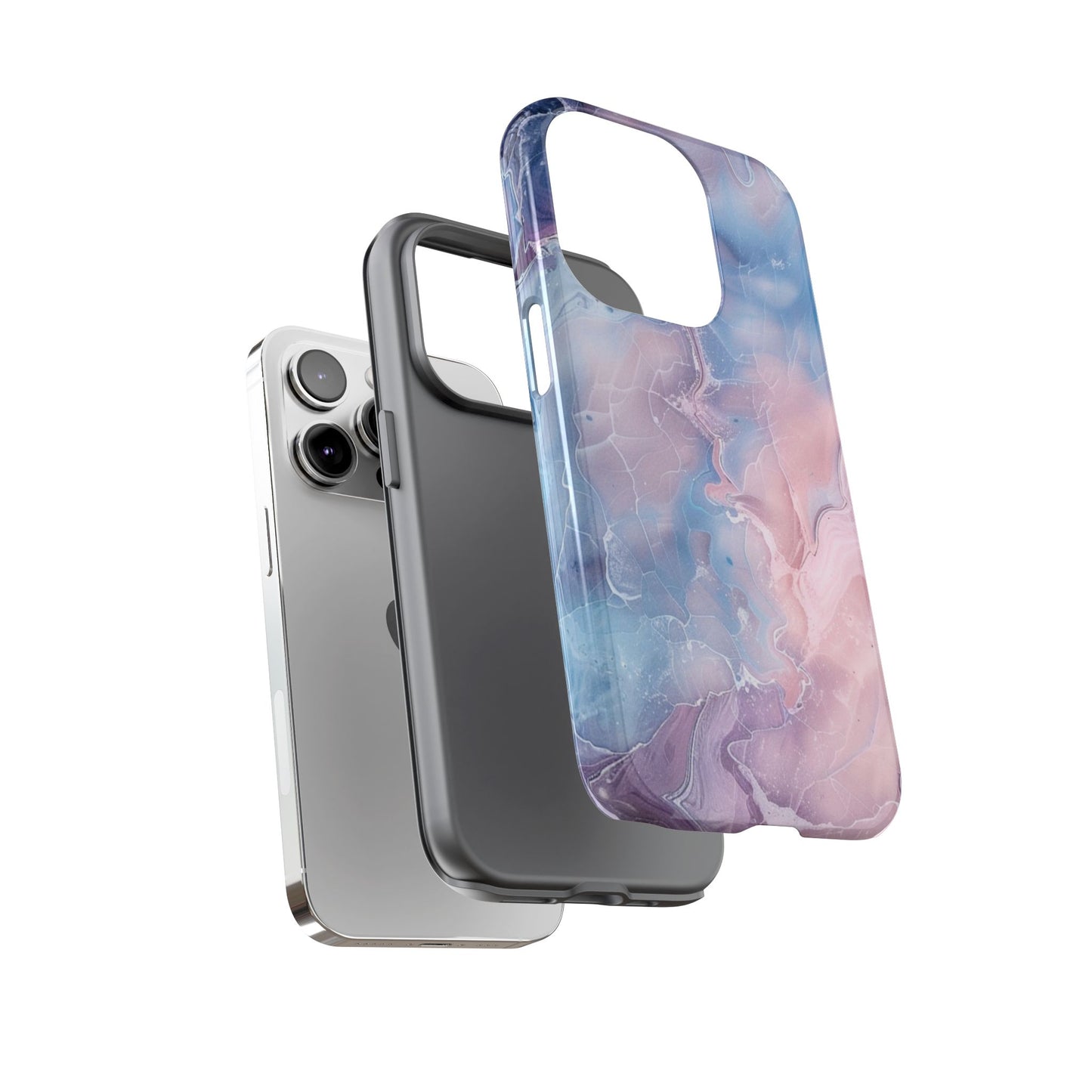 Pastel Marble - Tough Cases With Soft Lining For iPhone 16 to 14