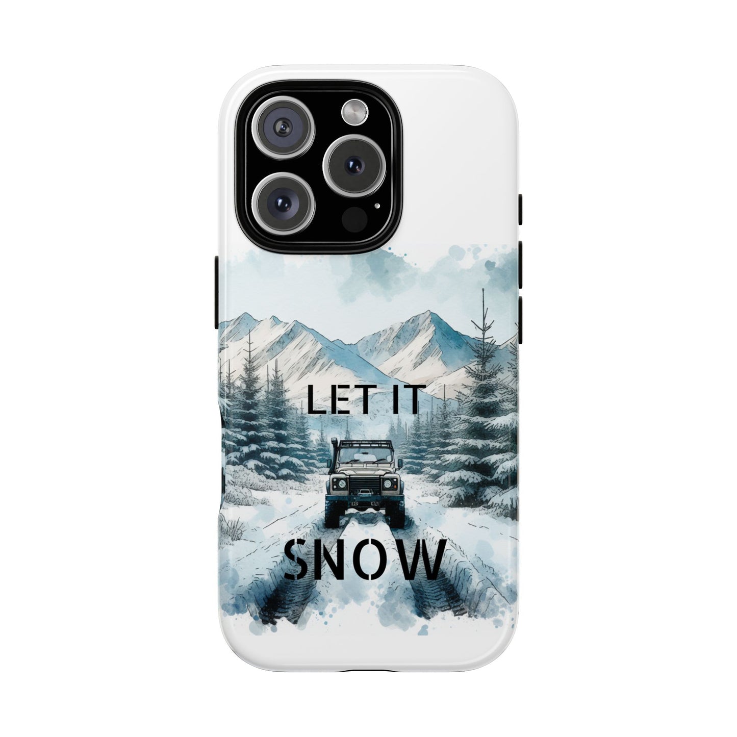 Let it SNOW! for HIM - Dual Layer Case, soft case hard shell for iPhone 16/15/14/13