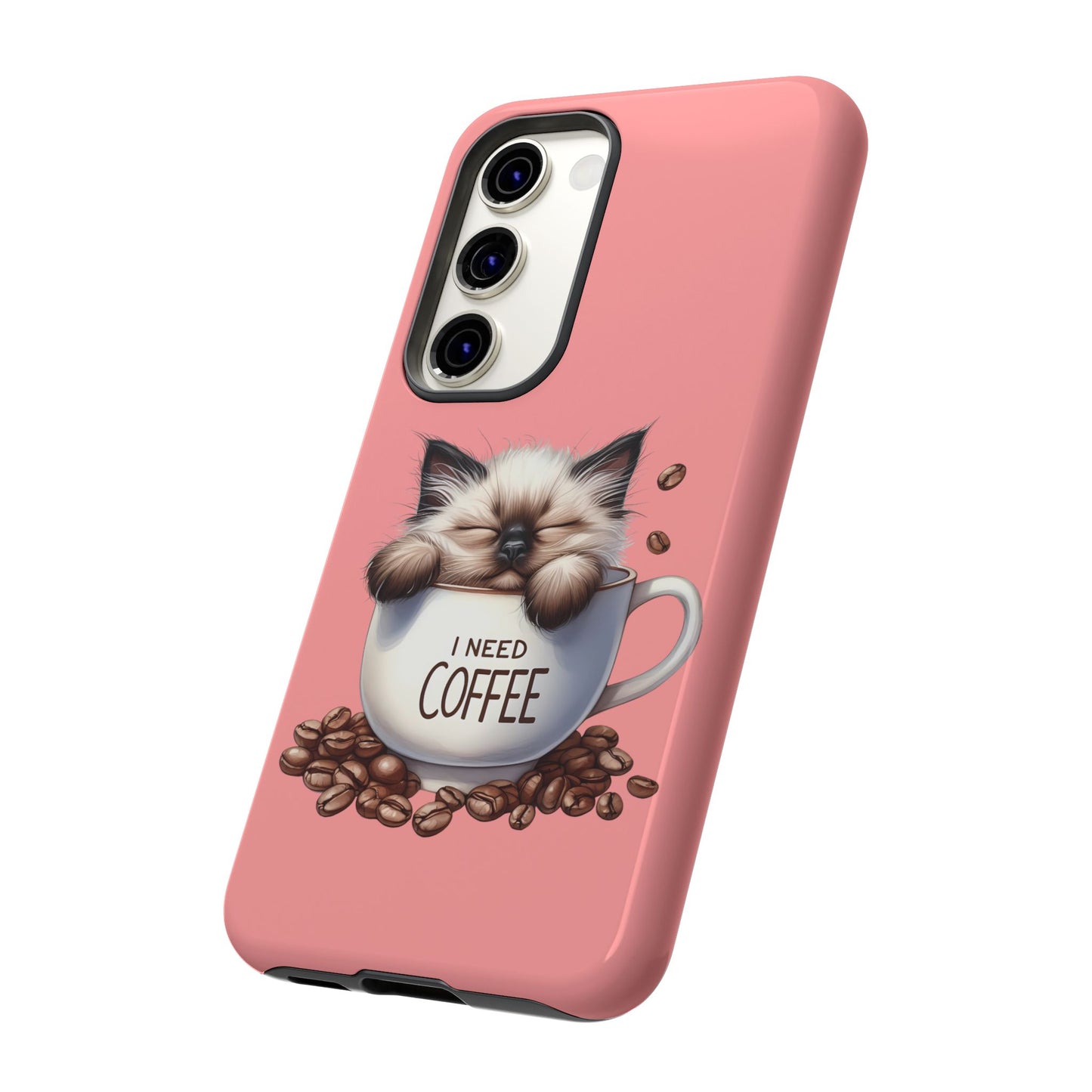 I NEED COFFEE 3 - pink - Dual Layer Case, soft case hard shell for Samsung Galaxy S24 to S22