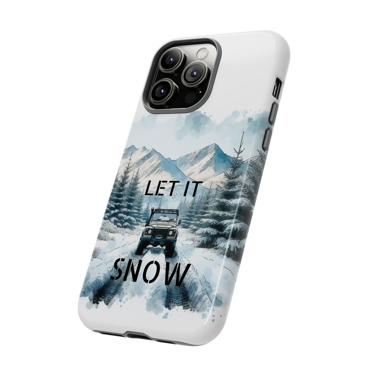 Let it SNOW! for HIM - Dual Layer Case, soft case hard shell for iPhone 16/15/14/13