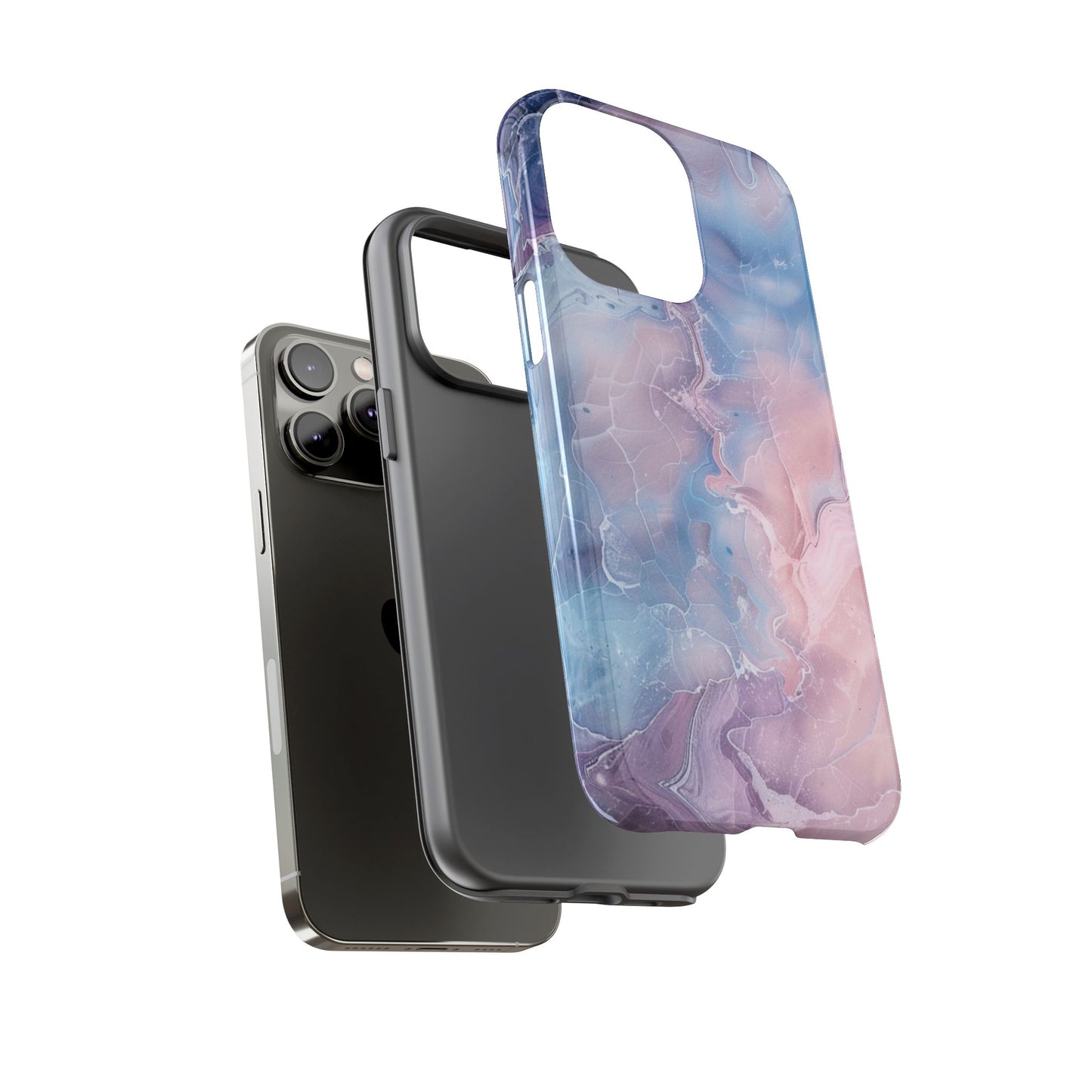 Pastel Marble - Tough Cases With Soft Lining For iPhone 16 to 14