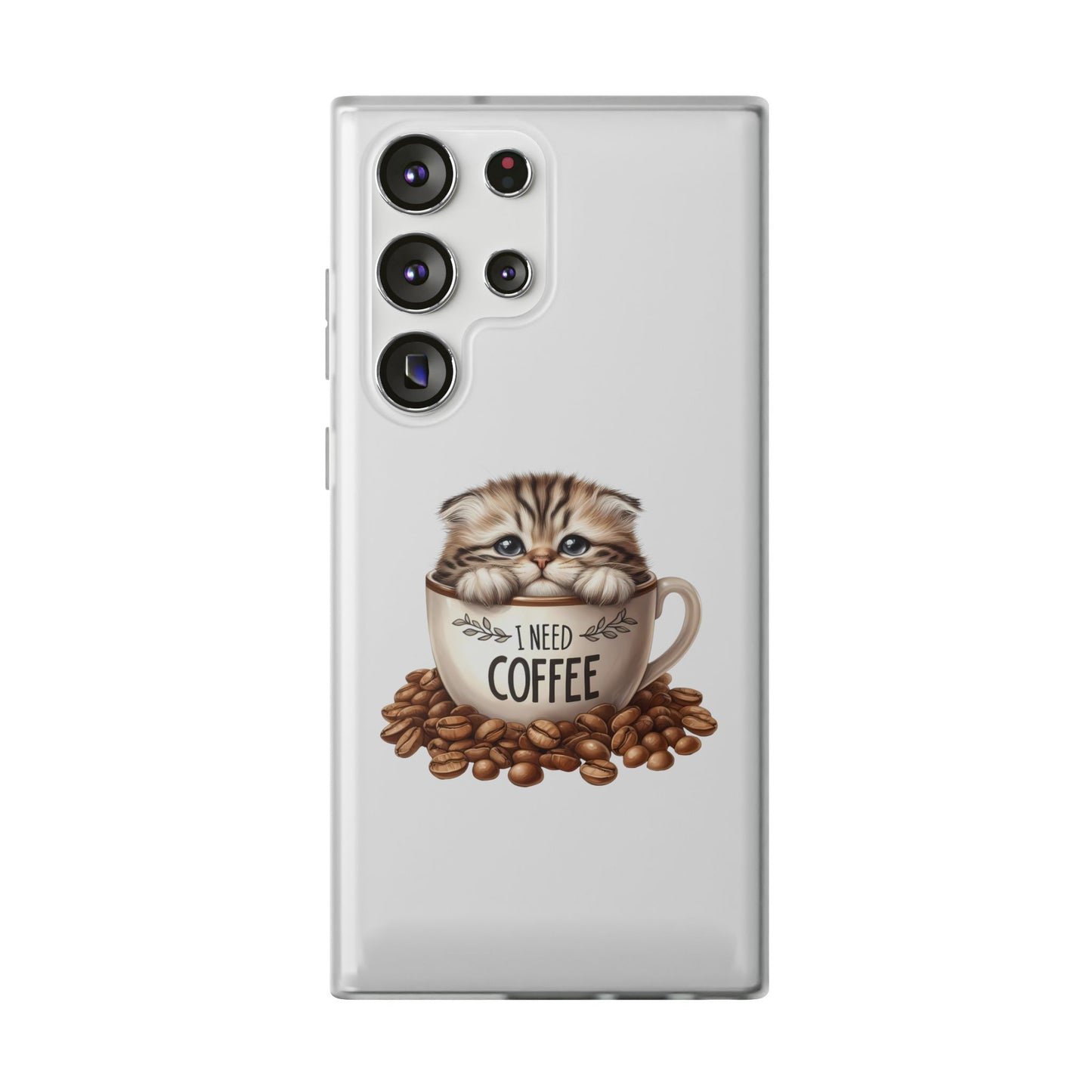 I NEED COFFEE - Flexi Cases - Semi-transparent- for Samsung Galaxy S 23/22/21/10