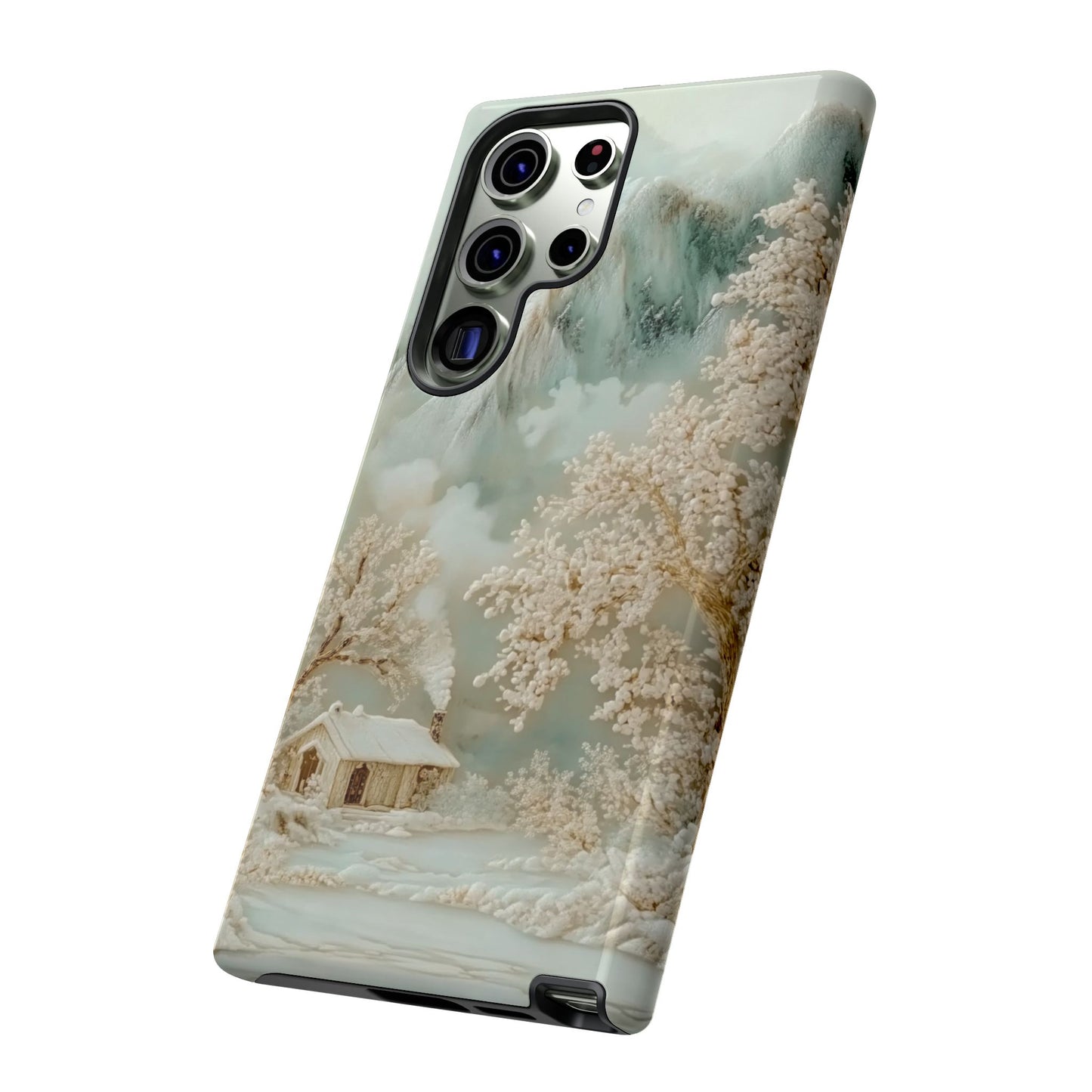 Jade Winter Snow - Dual Layer Case, soft case with hard shell for Samsung Galaxy S24 to S22