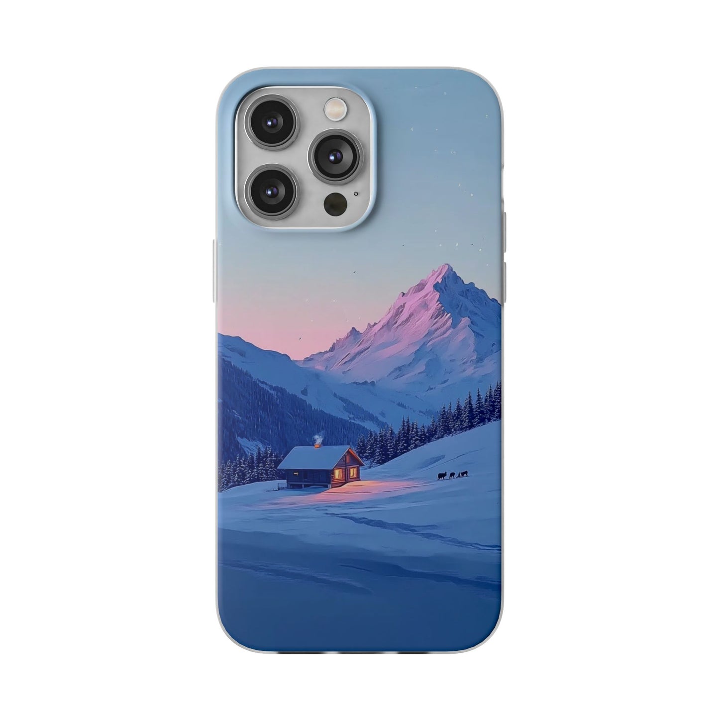 Winter Evening Minimal Vibe - Flexi Case For iphone 16, iphone 15, iphone 14, all models