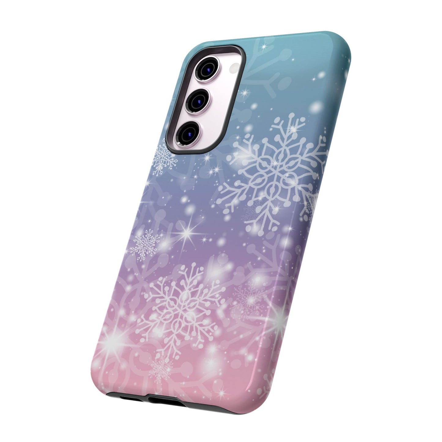 Snowflakes - Dual Layer Case, soft case hard shell for Samsung Galaxy S24 to S22