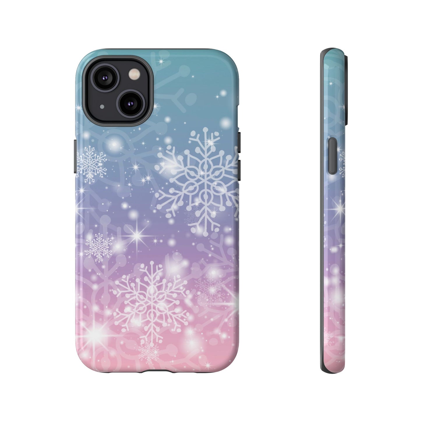 Snowflakes - Dual Layer Case, soft case hard shell for iPhone 16/15/14