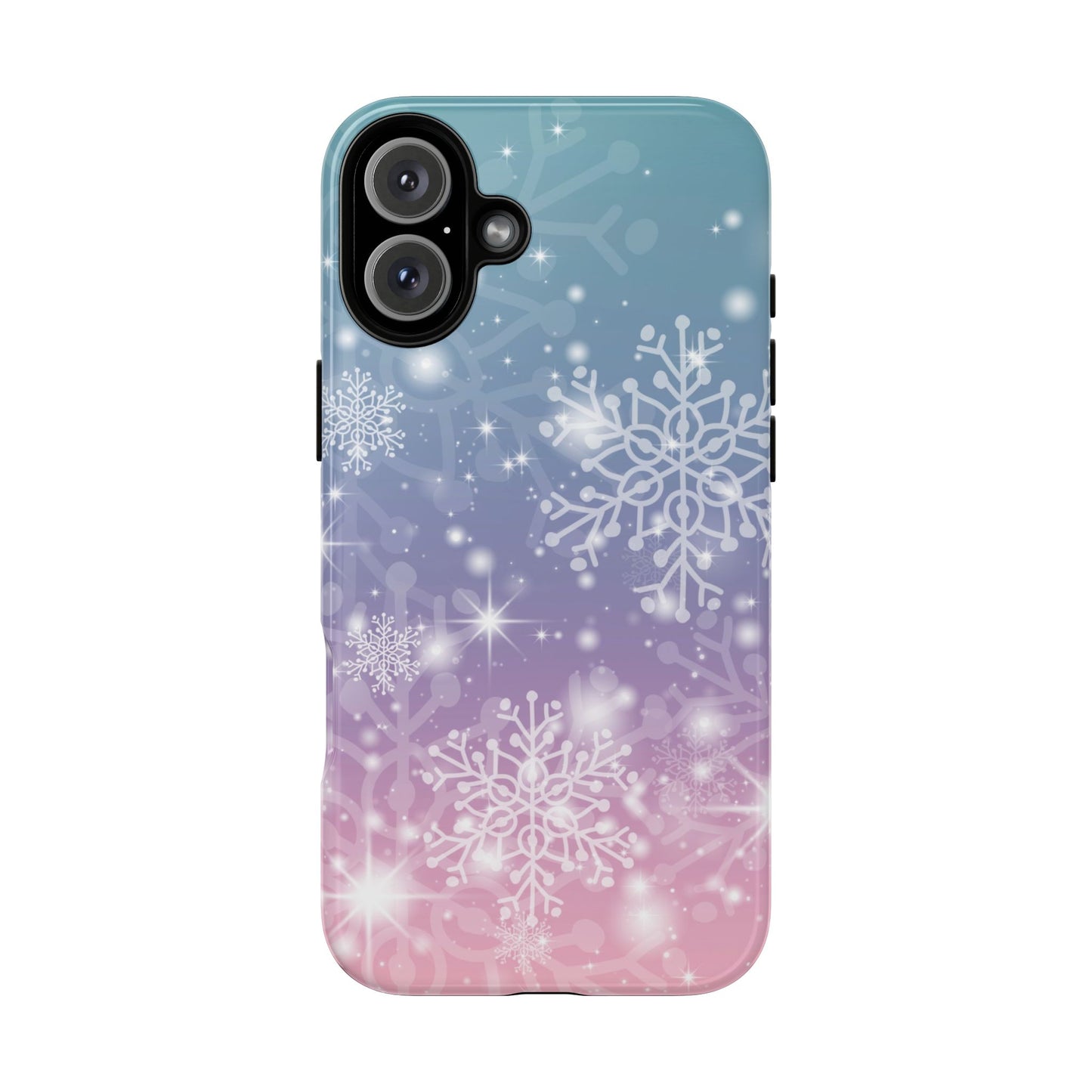 Snowflakes - Dual Layer Case, soft case hard shell for iPhone 16/15/14