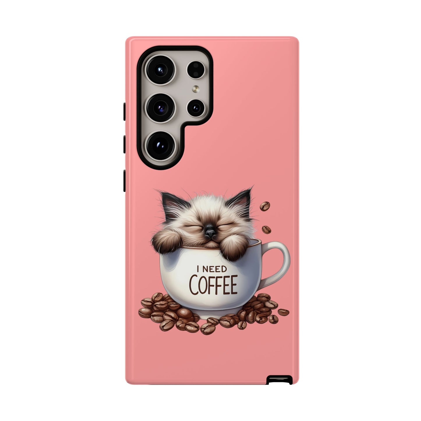 I NEED COFFEE 3 - pink - Dual Layer Case, soft case hard shell for Samsung Galaxy S24 to S22