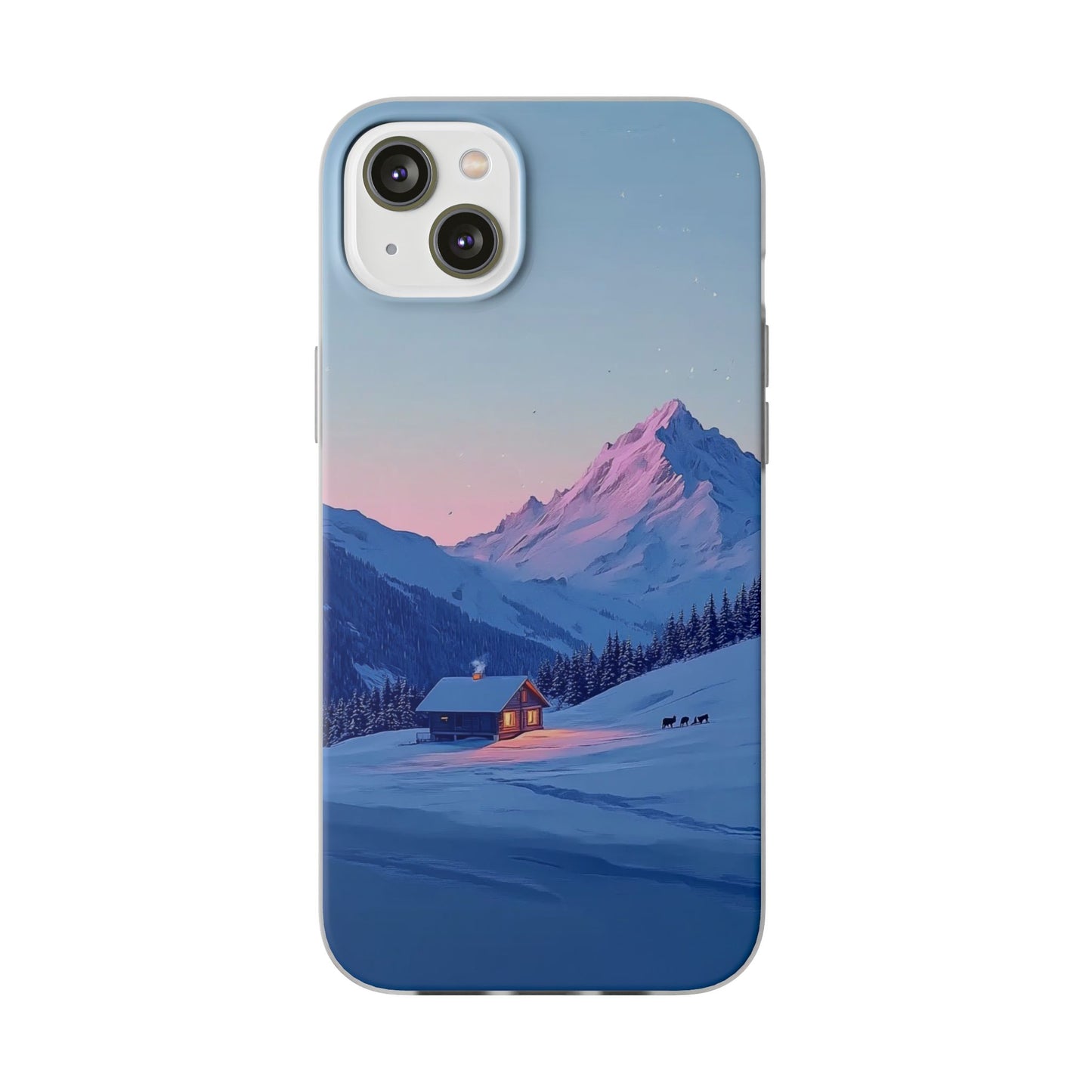 Winter Evening Minimal Vibe - Flexi Case For iphone 16, iphone 15, iphone 14, all models