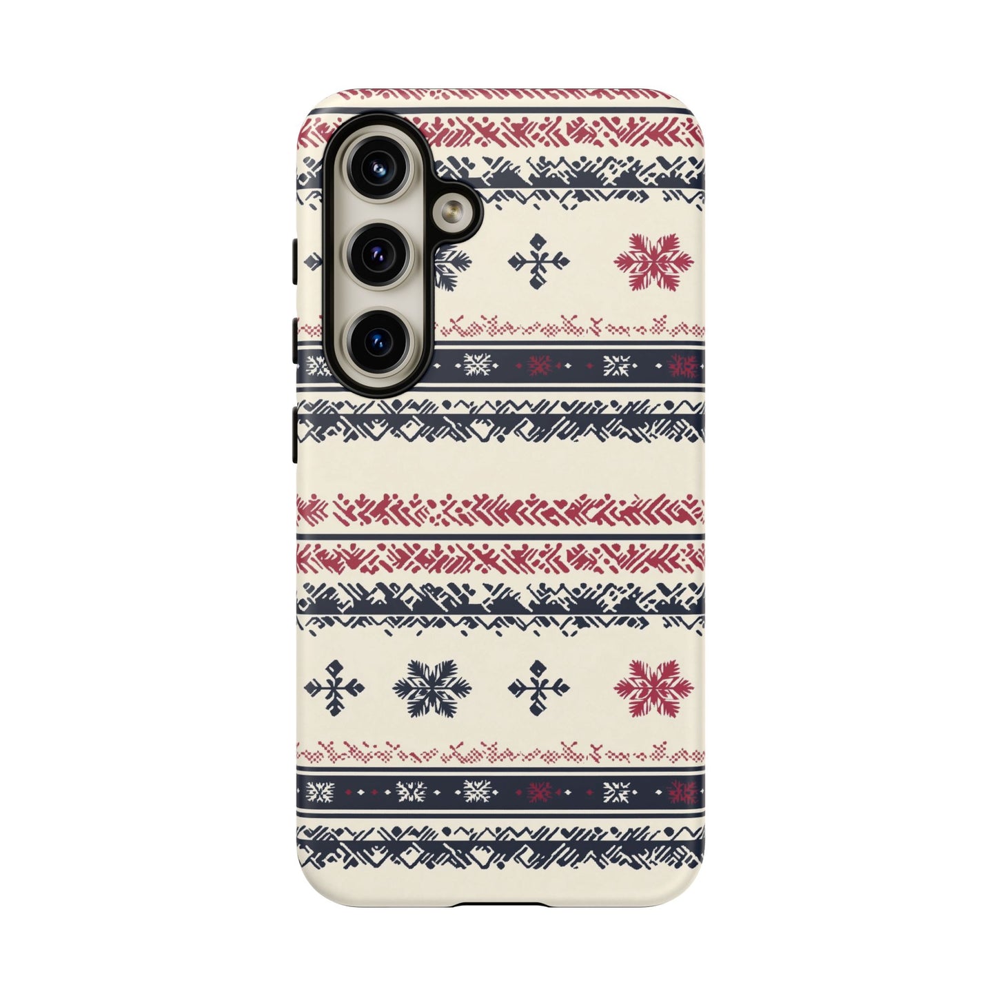 Traditional Winter Pattern - Dual Layer Case, soft case hard shell for Samsung Galaxy S24 to S22