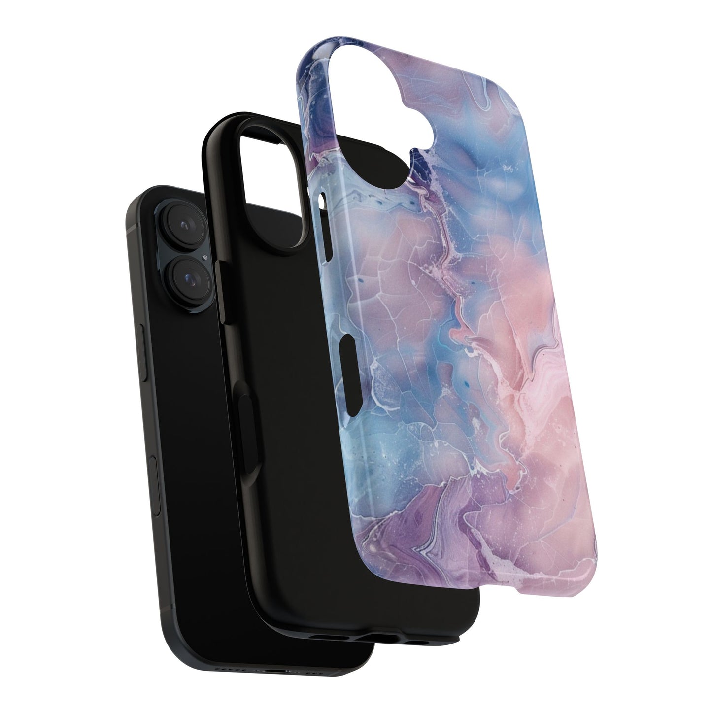 Pastel Marble - Tough Cases With Soft Lining For iPhone 16 to 14