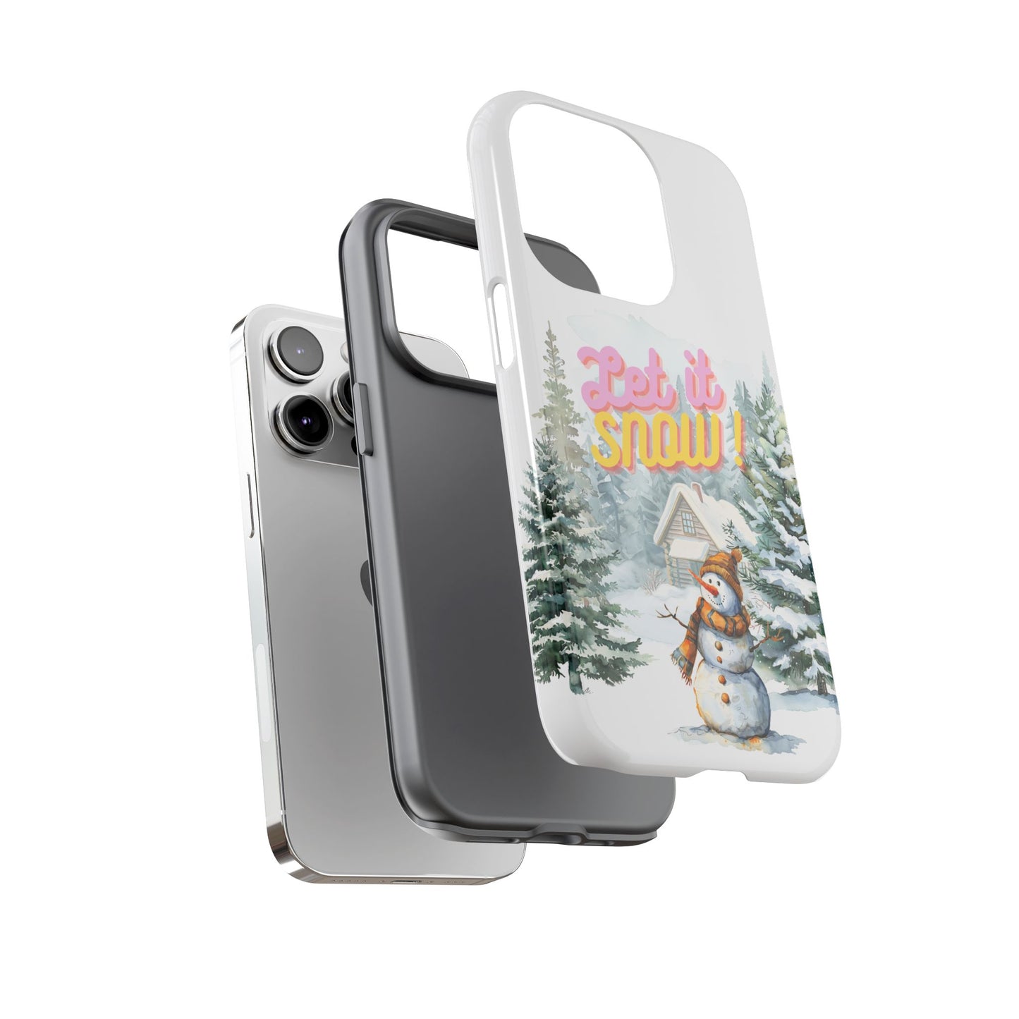 Let it SNOW! for HER - Dual Layer Case, soft case hard shell for iPhone 16/15/14/13