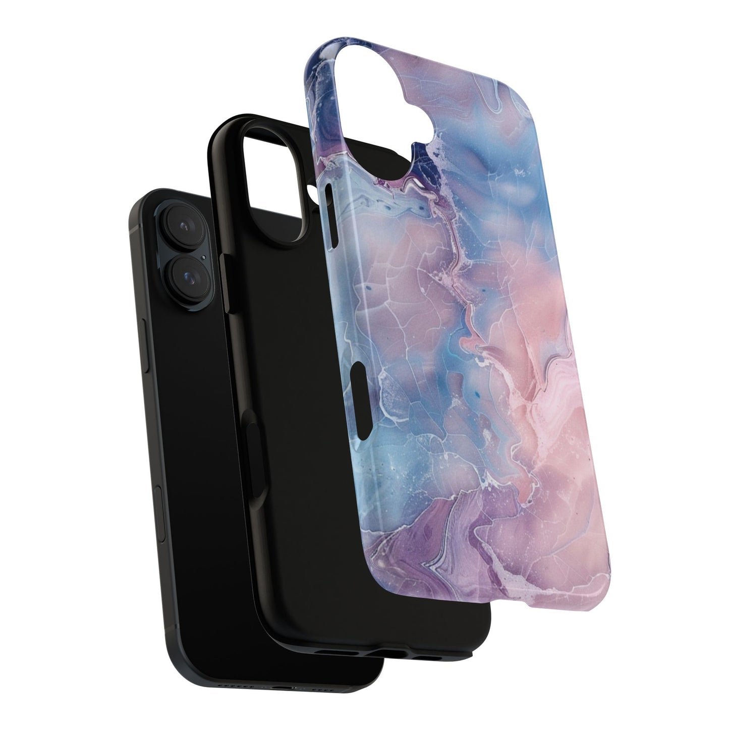 Pastel Marble - Tough Cases With Soft Lining For iPhone 16 to 14