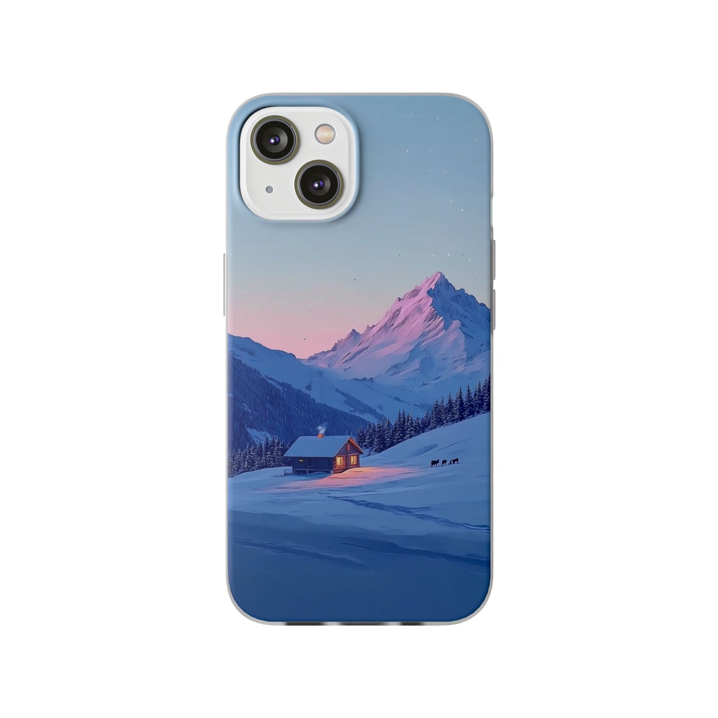 Winter Evening Minimal Vibe - Flexi Case For iphone 16, iphone 15, iphone 14, all models