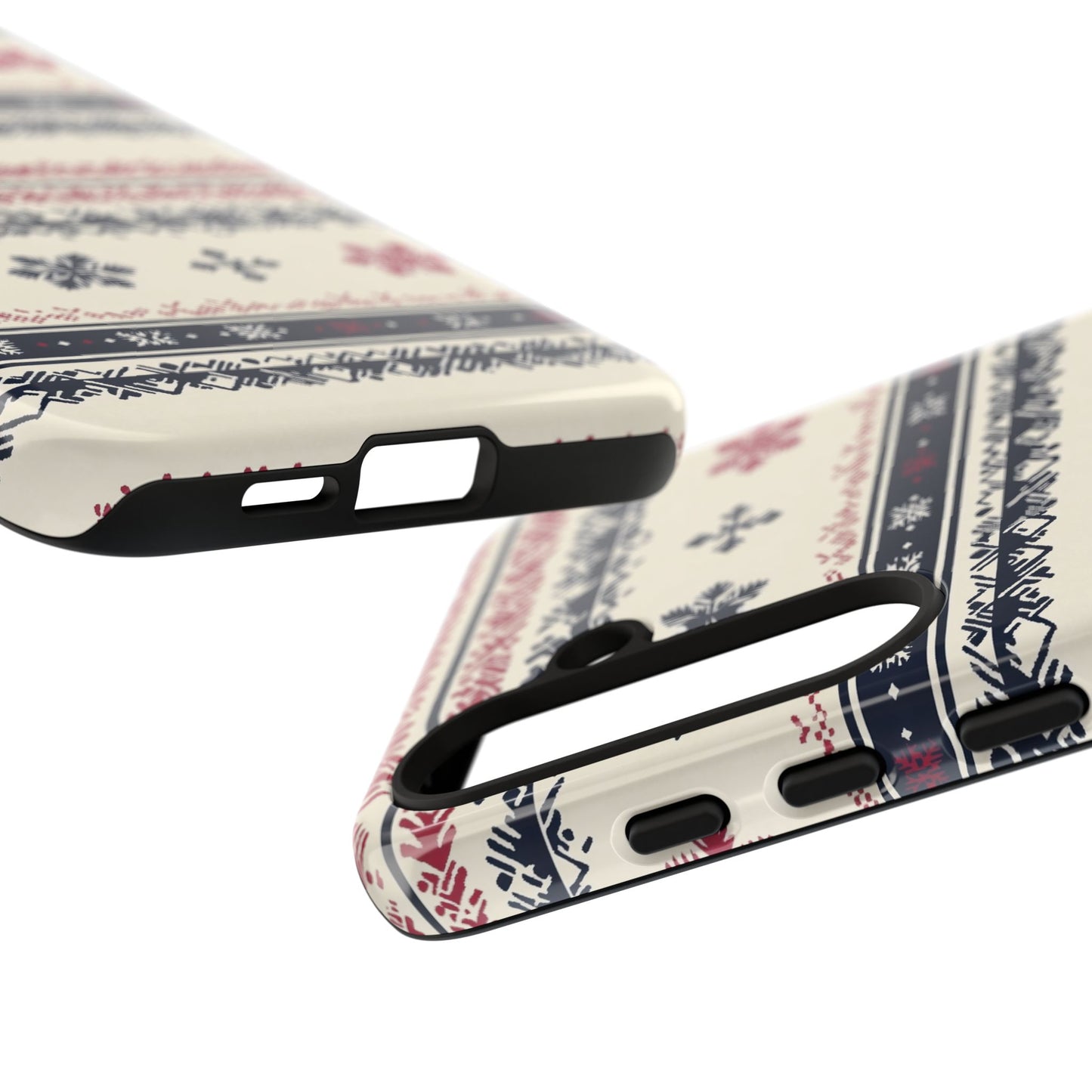 Traditional Winter Pattern - Dual Layer Case, soft case hard shell for Samsung Galaxy S24 to S22