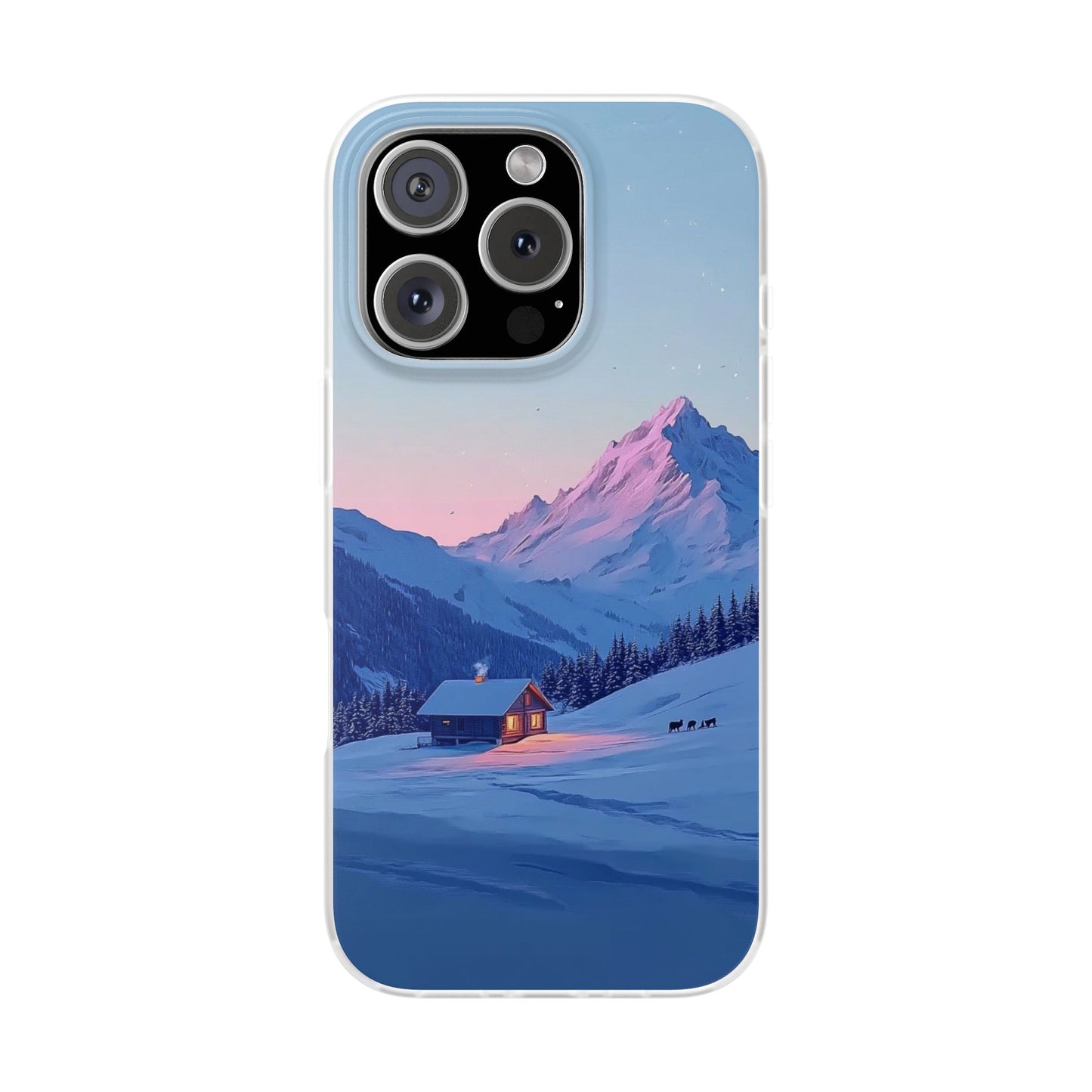 Winter Evening Minimal Vibe - Flexi Case For iphone 16, iphone 15, iphone 14, all models