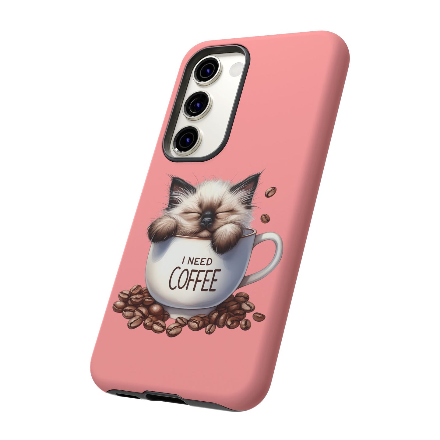 I NEED COFFEE 3 - pink - Dual Layer Case, soft case hard shell for Samsung Galaxy S24 to S22