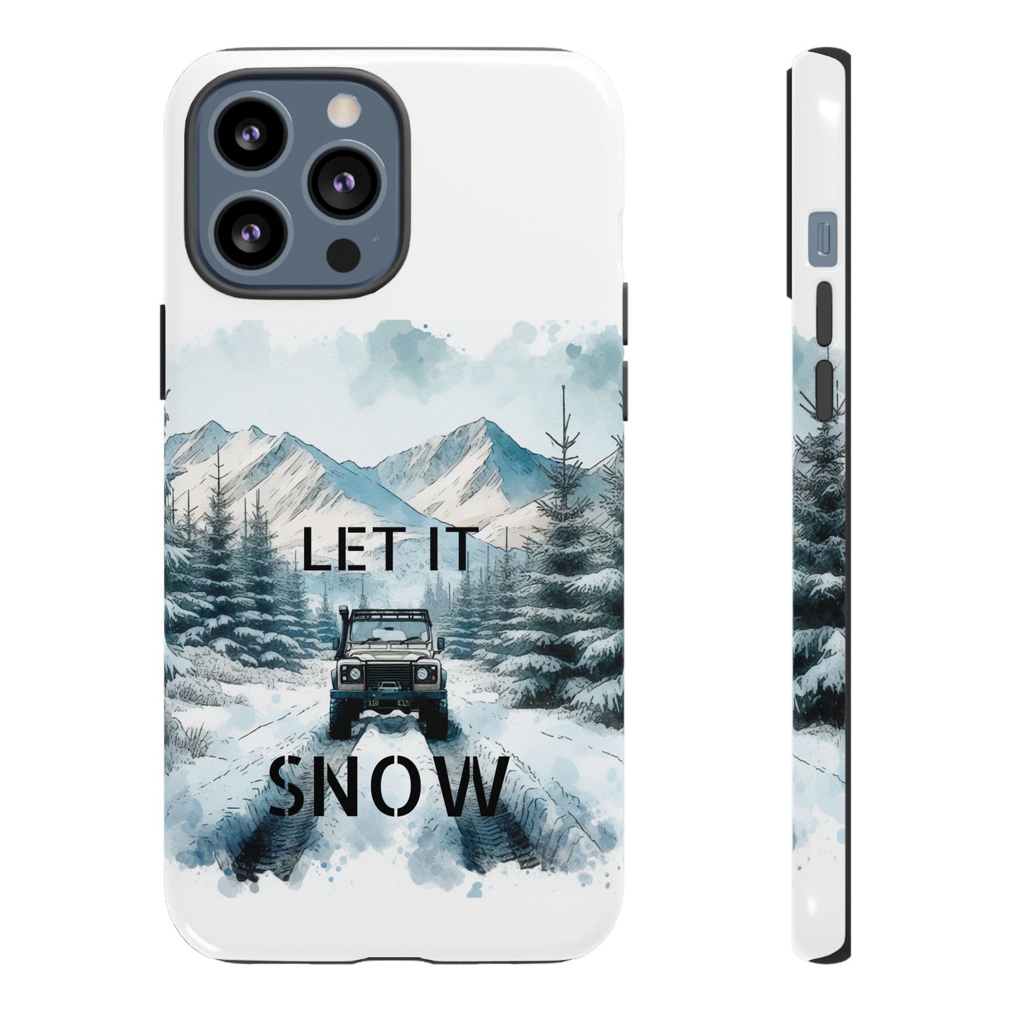 Let it SNOW! for HIM - Dual Layer Case, soft case hard shell for iPhone 16/15/14/13