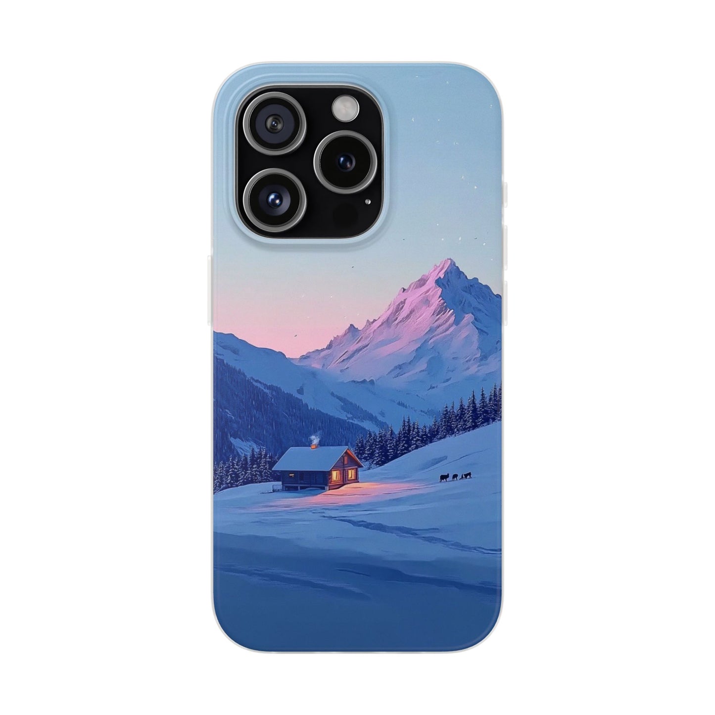 Winter Evening Minimal Vibe - Flexi Case For iphone 16, iphone 15, iphone 14, all models