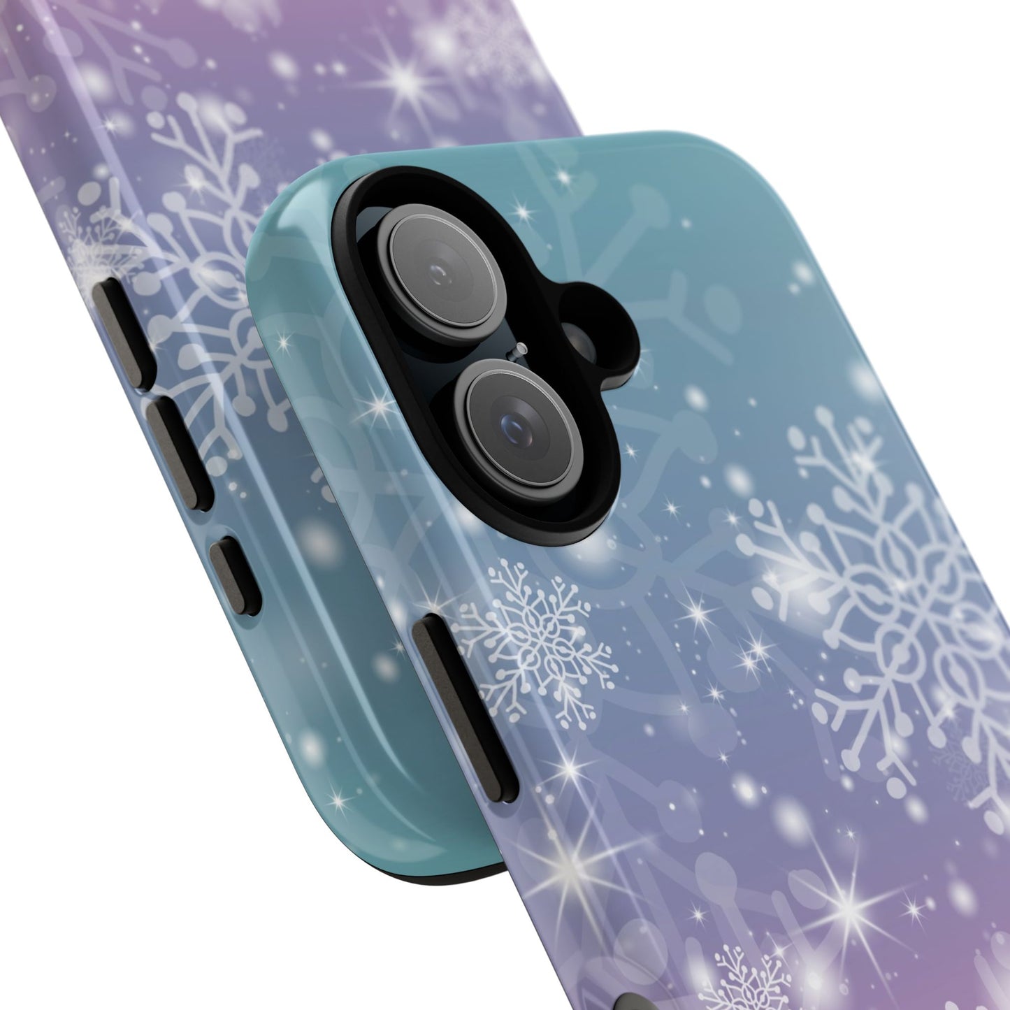 Snowflakes - Dual Layer Case, soft case hard shell for iPhone 16/15/14