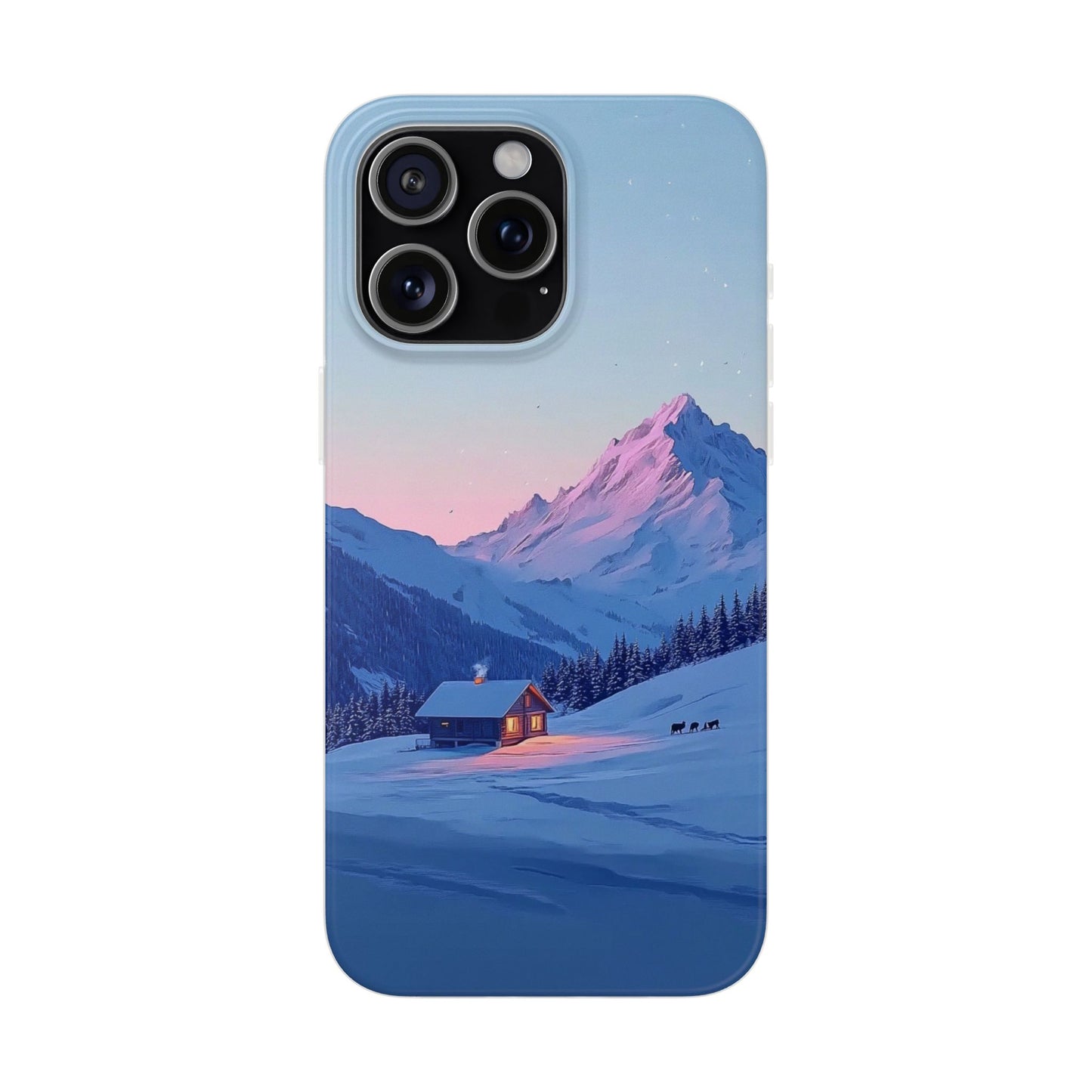 Winter Evening Minimal Vibe - Flexi Case For iphone 16, iphone 15, iphone 14, all models