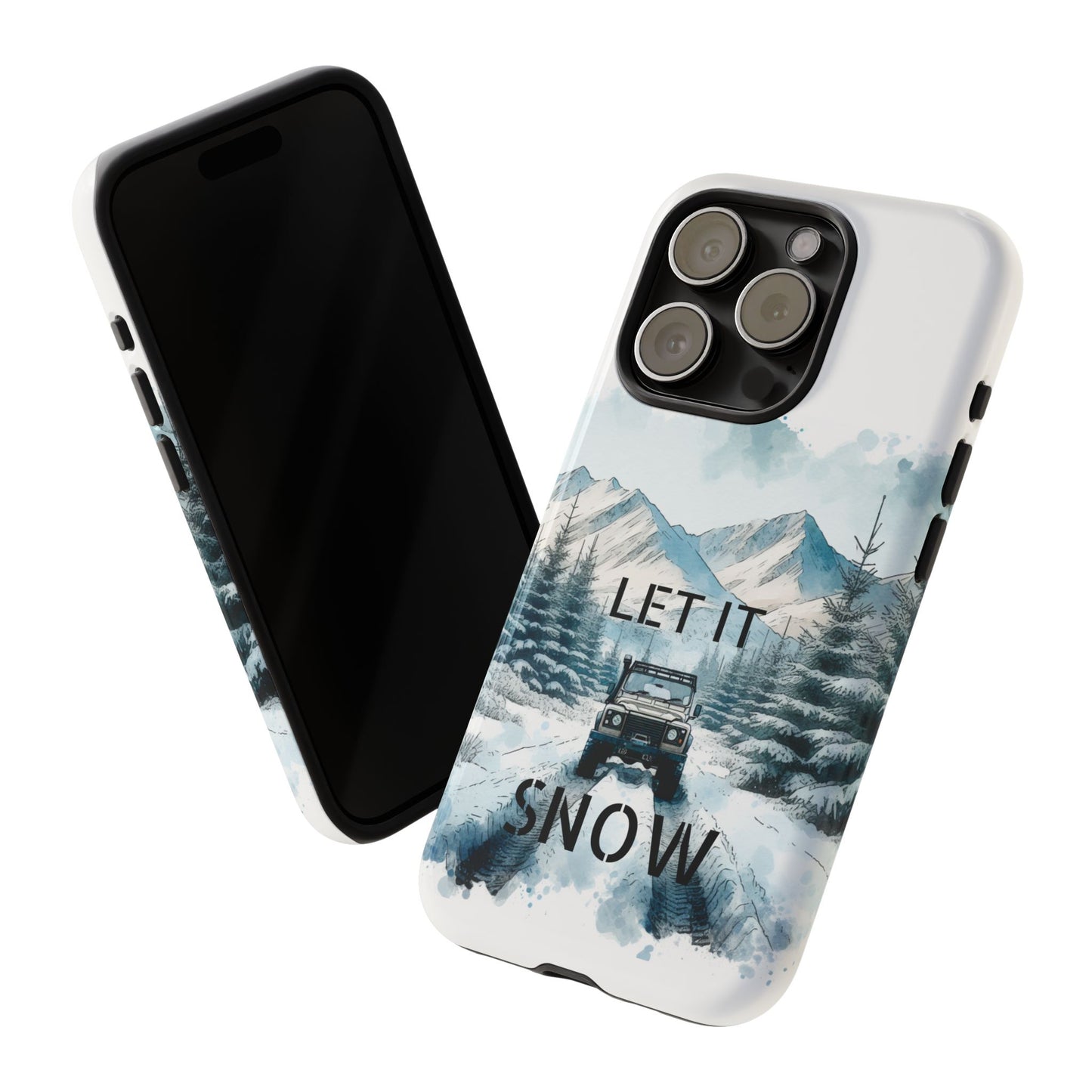 Let it SNOW! for HIM - Dual Layer Case, soft case hard shell for iPhone 16/15/14/13