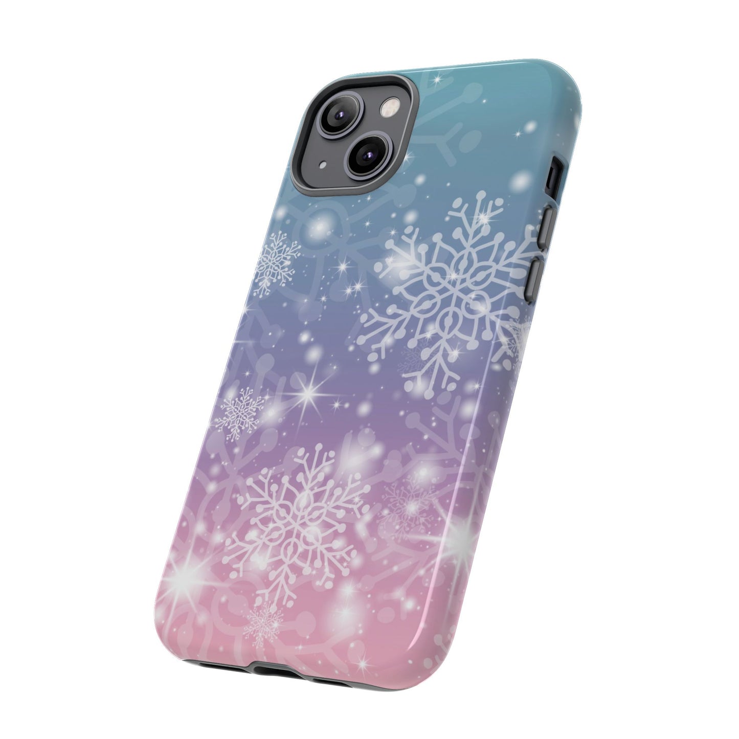 Snowflakes - Dual Layer Case, soft case hard shell for iPhone 16/15/14