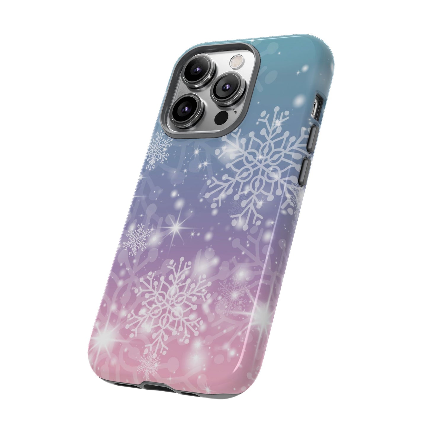 Snowflakes - Dual Layer Case, soft case hard shell for iPhone 16/15/14