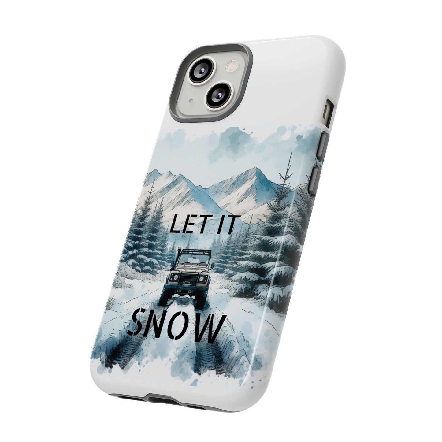 Let it SNOW! for HIM - Dual Layer Case, soft case hard shell for iPhone 16/15/14/13