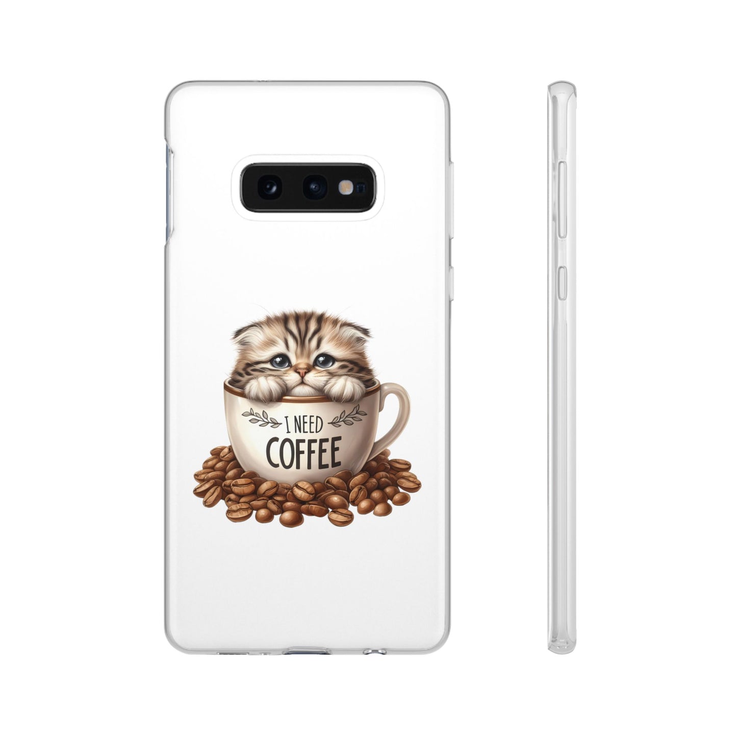 I NEED COFFEE - Flexi Cases - Semi-transparent- for Samsung Galaxy S 23/22/21/10