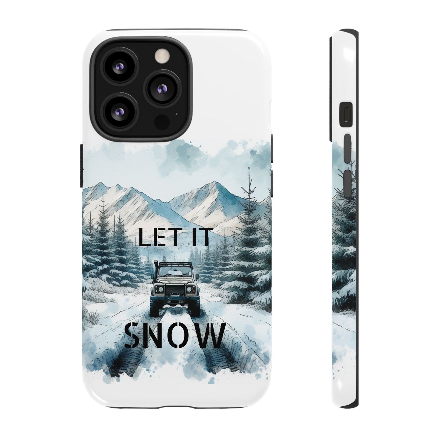 Let it SNOW! for HIM - Dual Layer Case, soft case hard shell for iPhone 16/15/14/13