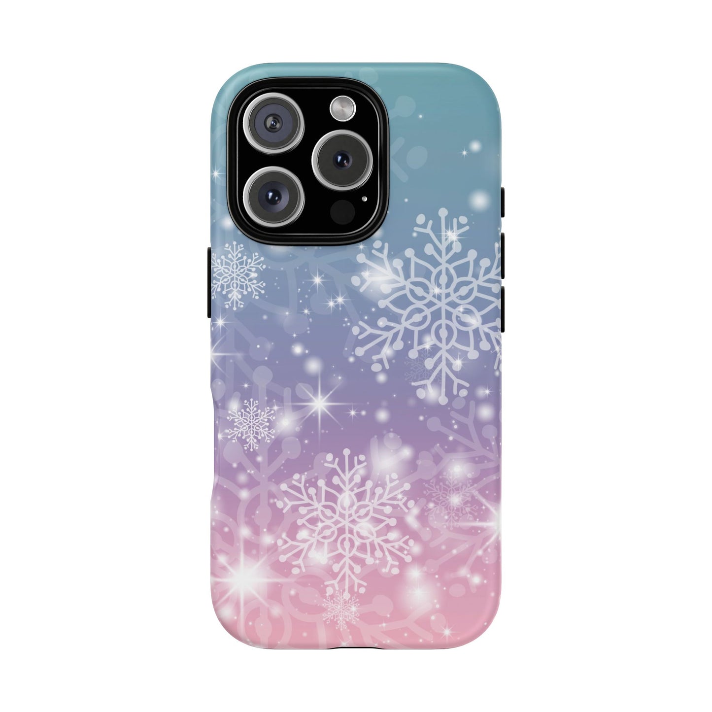 Snowflakes - Dual Layer Case, soft case hard shell for iPhone 16/15/14